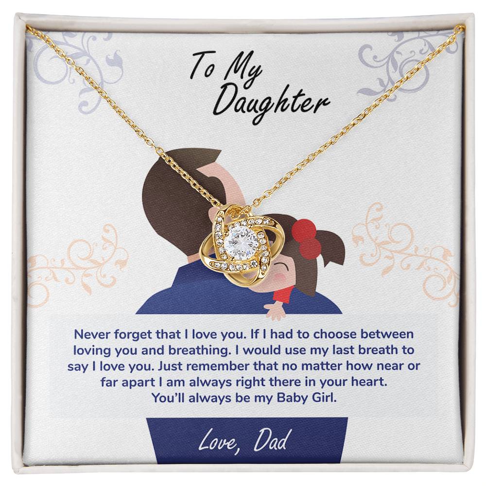 To My Daughter – Love Knot Necklace | From Dad