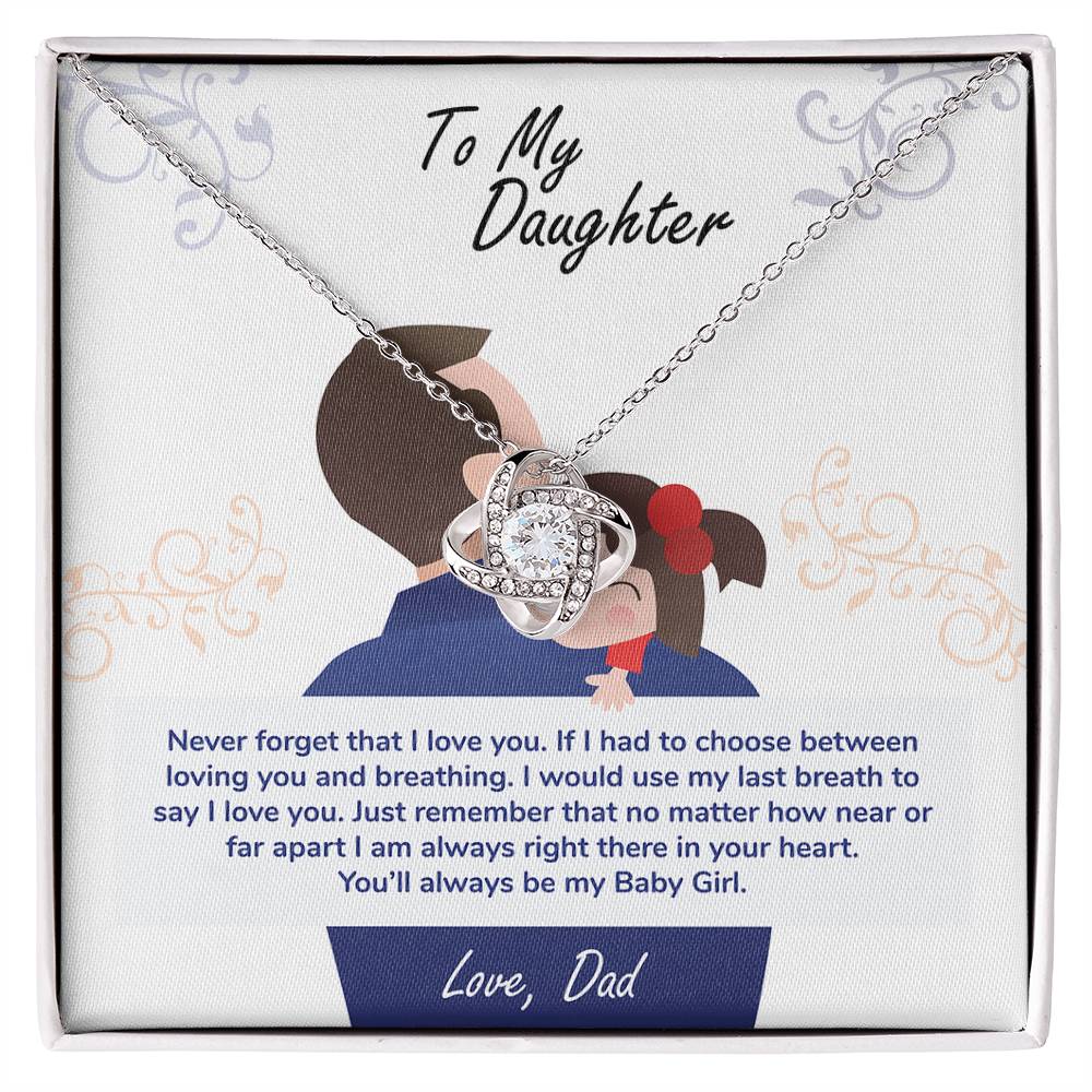 To My Daughter – Love Knot Necklace | From Dad