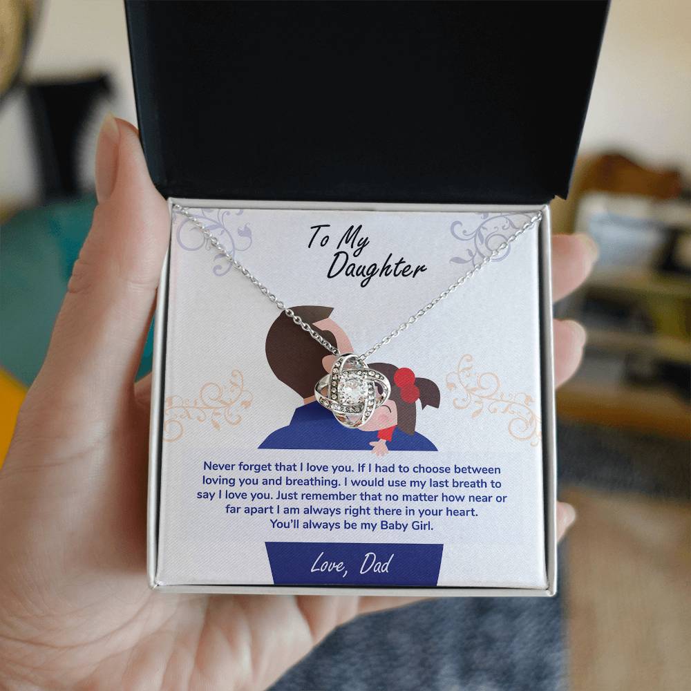 To My Daughter – Love Knot Necklace | From Dad