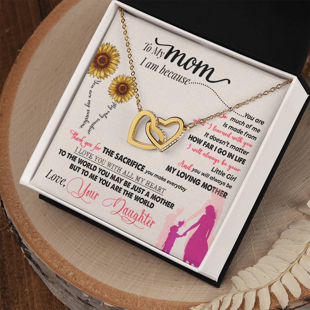 To My Mom – Interlocking Hearts Necklace | "I Am Because You Are"