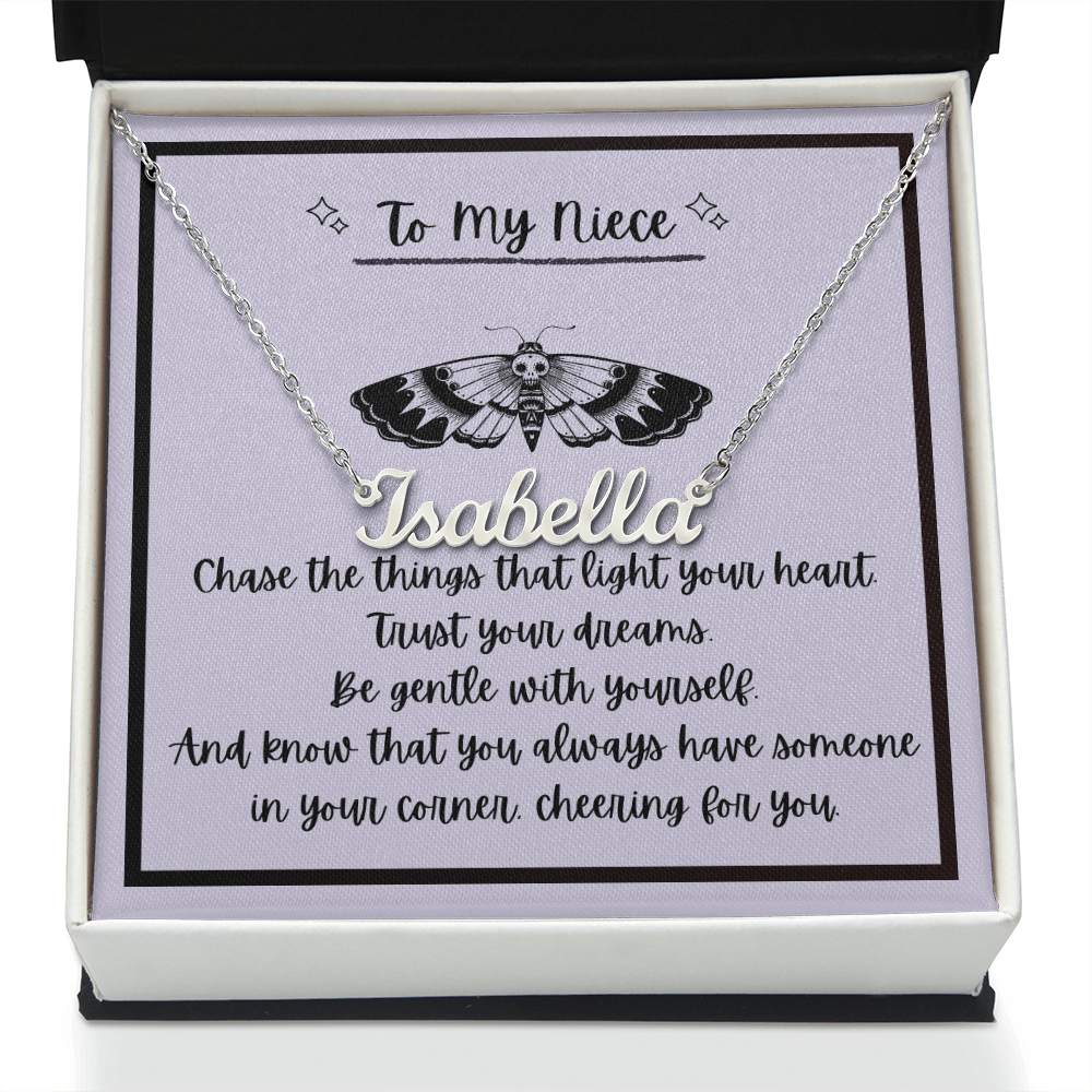 🌙 “To My Niece” Custom Name Necklace