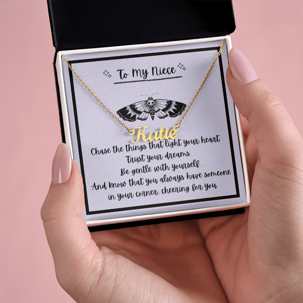 🌙 “To My Niece” Custom Name Necklace