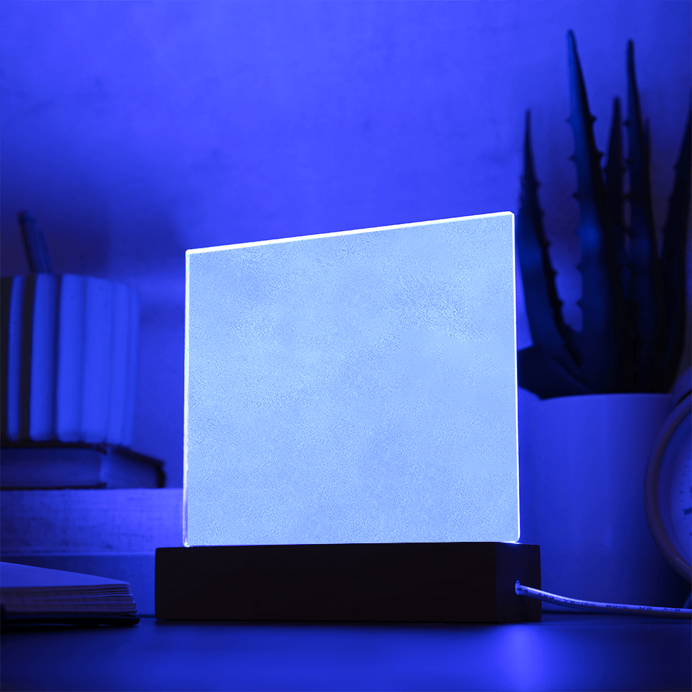 🕊️ Personalized Memorial Light – Angel Wings Engraved Acrylic Plaque | Custom LED Tribute for a Loved One