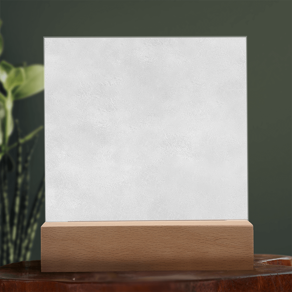 🌸 Personalized Memorial Light – Floral Engraved Acrylic Plaque | Custom LED Tribute for Loved Ones