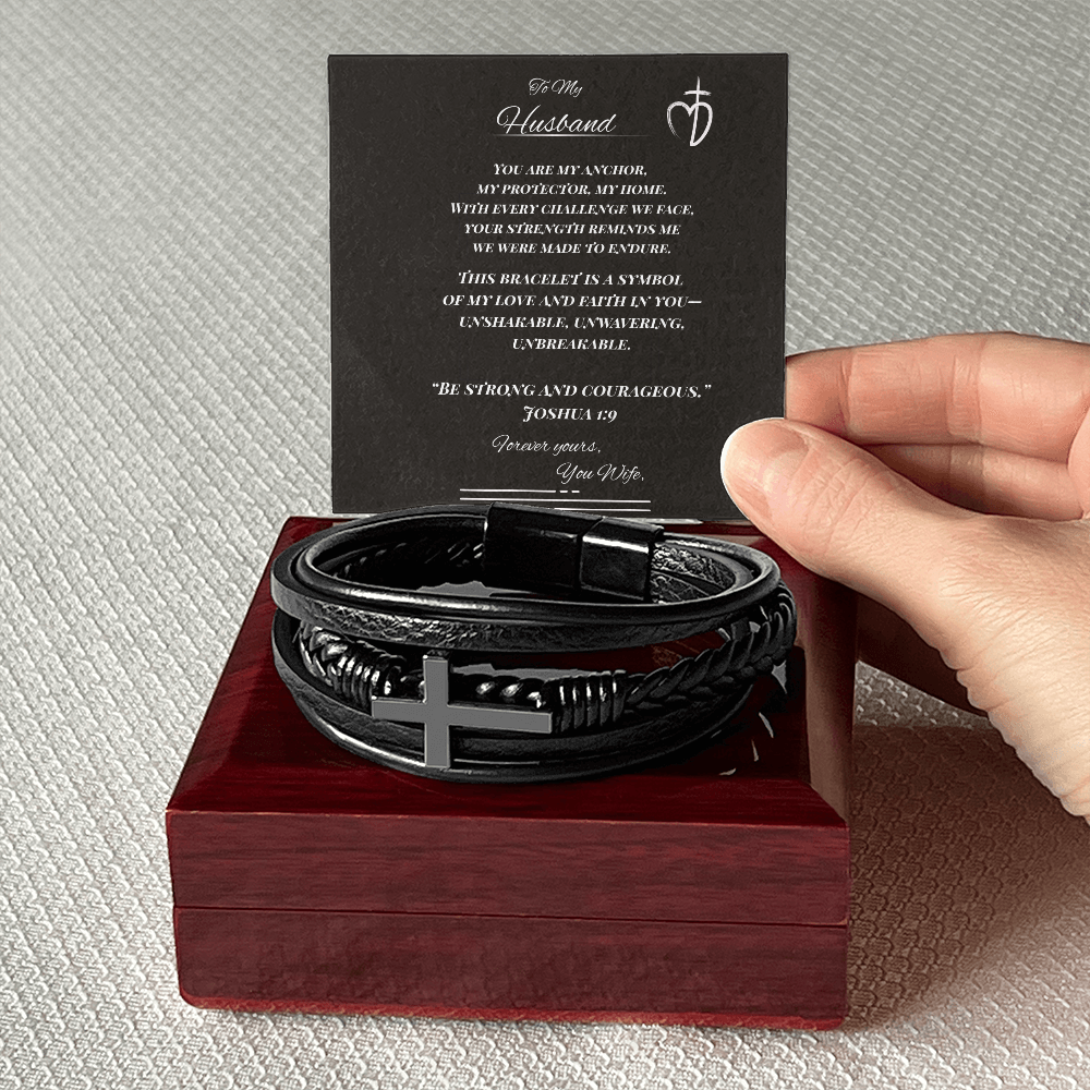 To My Husband - Faith Cross Bracelet