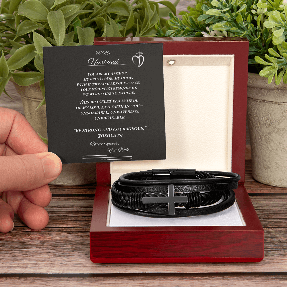 To My Husband - Faith Cross Bracelet