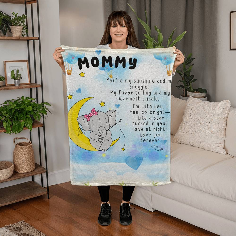 💖 Mommy Fleece Blanket – Cute, Cozy Gift from Child to Mom