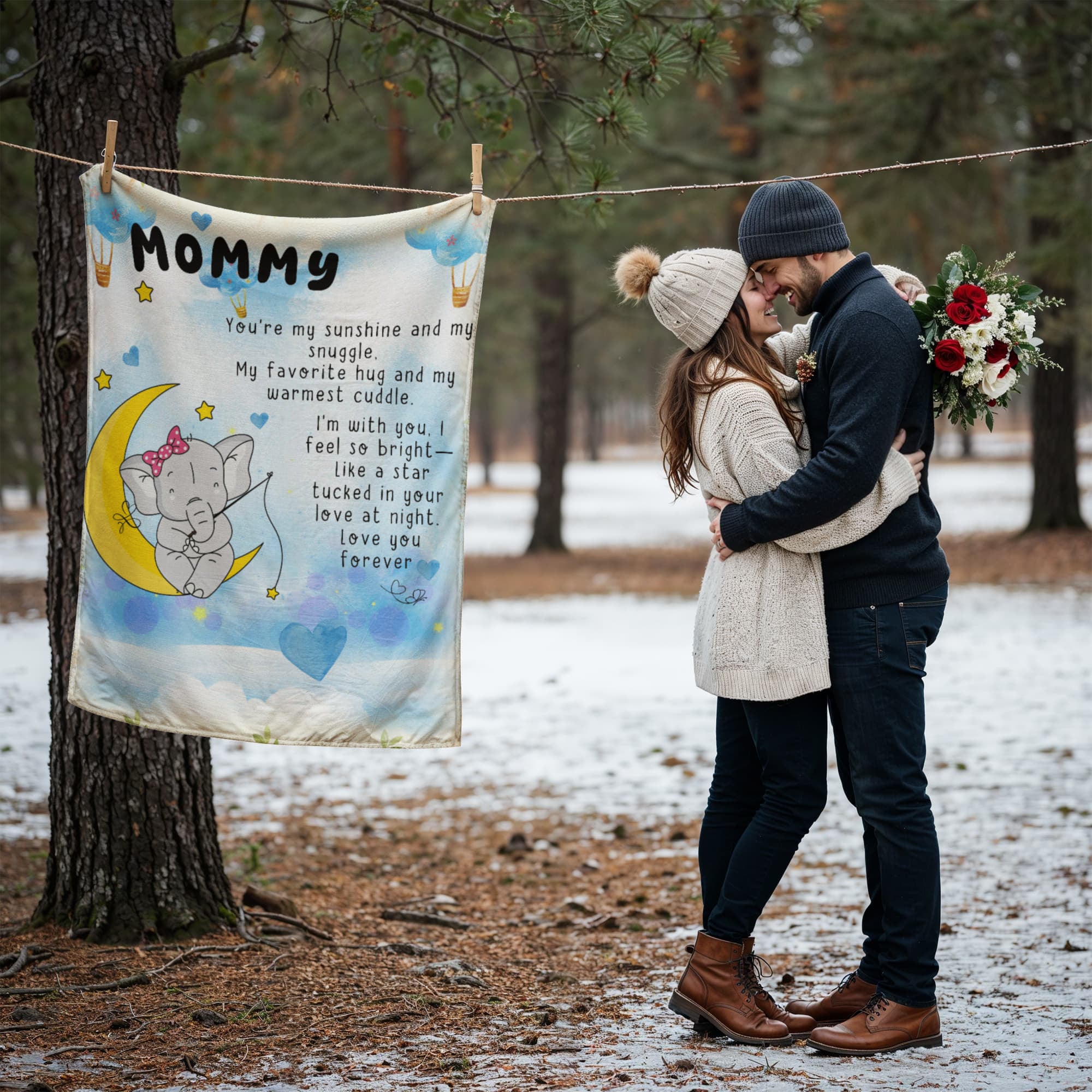 💖 Mommy Fleece Blanket – Cute, Cozy Gift from Child to Mom