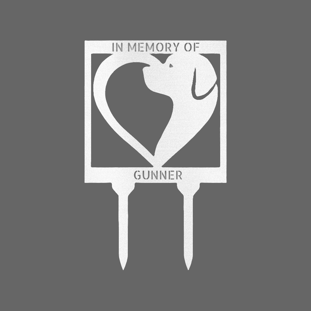 🐾 Memorial Dog Love Stake – Personalized Steel Pet Tribute Sign