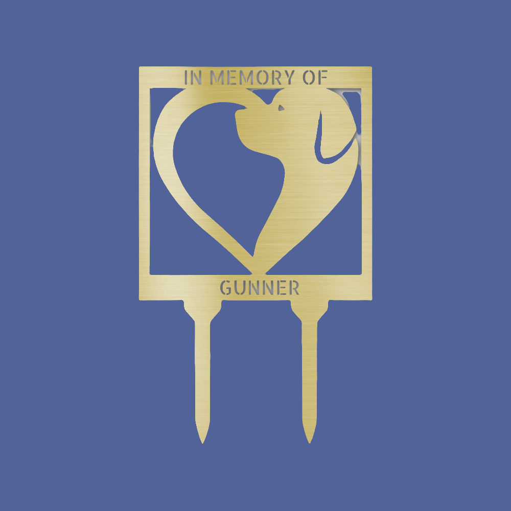 🐾 Memorial Dog Love Stake – Personalized Steel Pet Tribute Sign