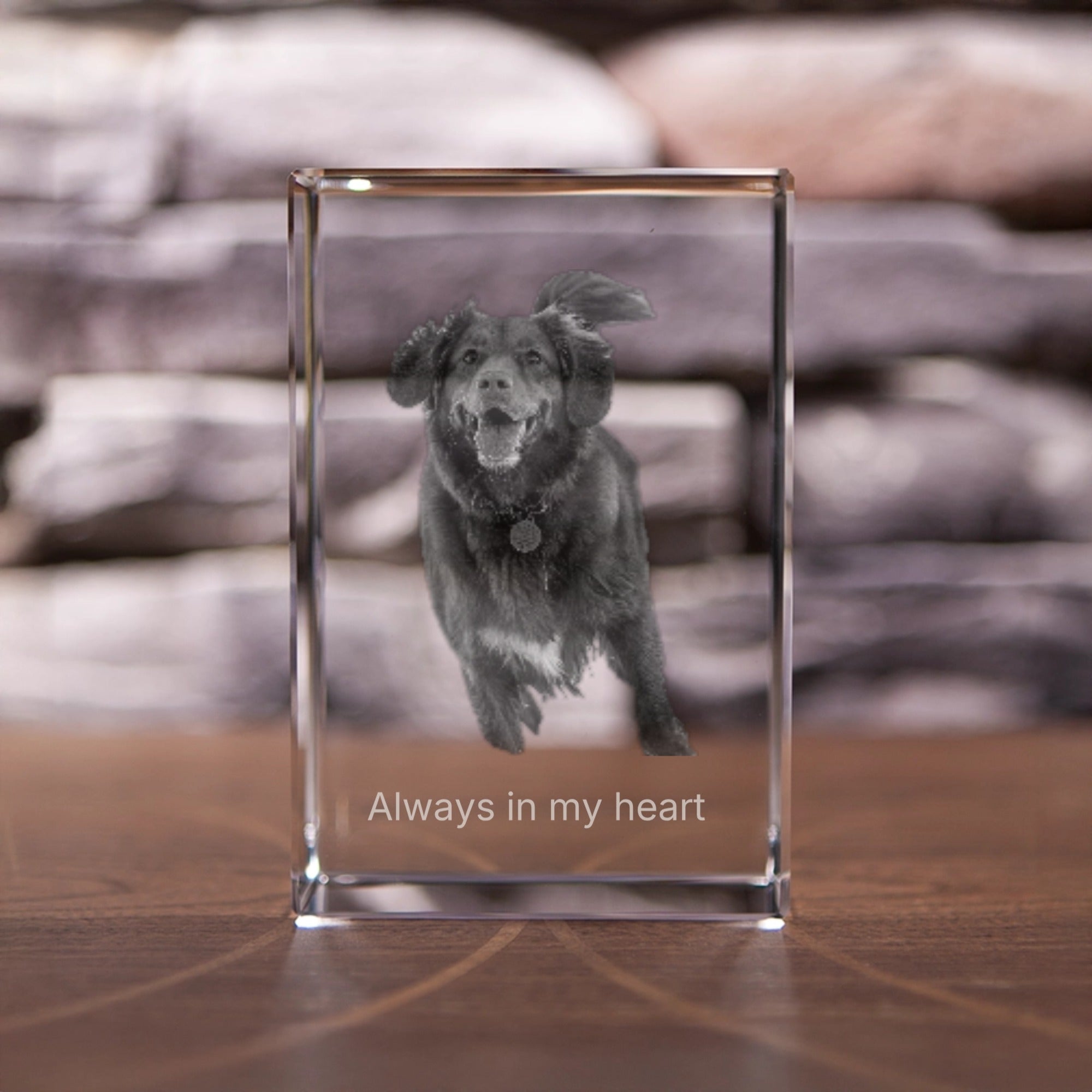 💎 3D Crystal Photo Engraving with Custom Text – Personalized Memorial & Keepsake Gift