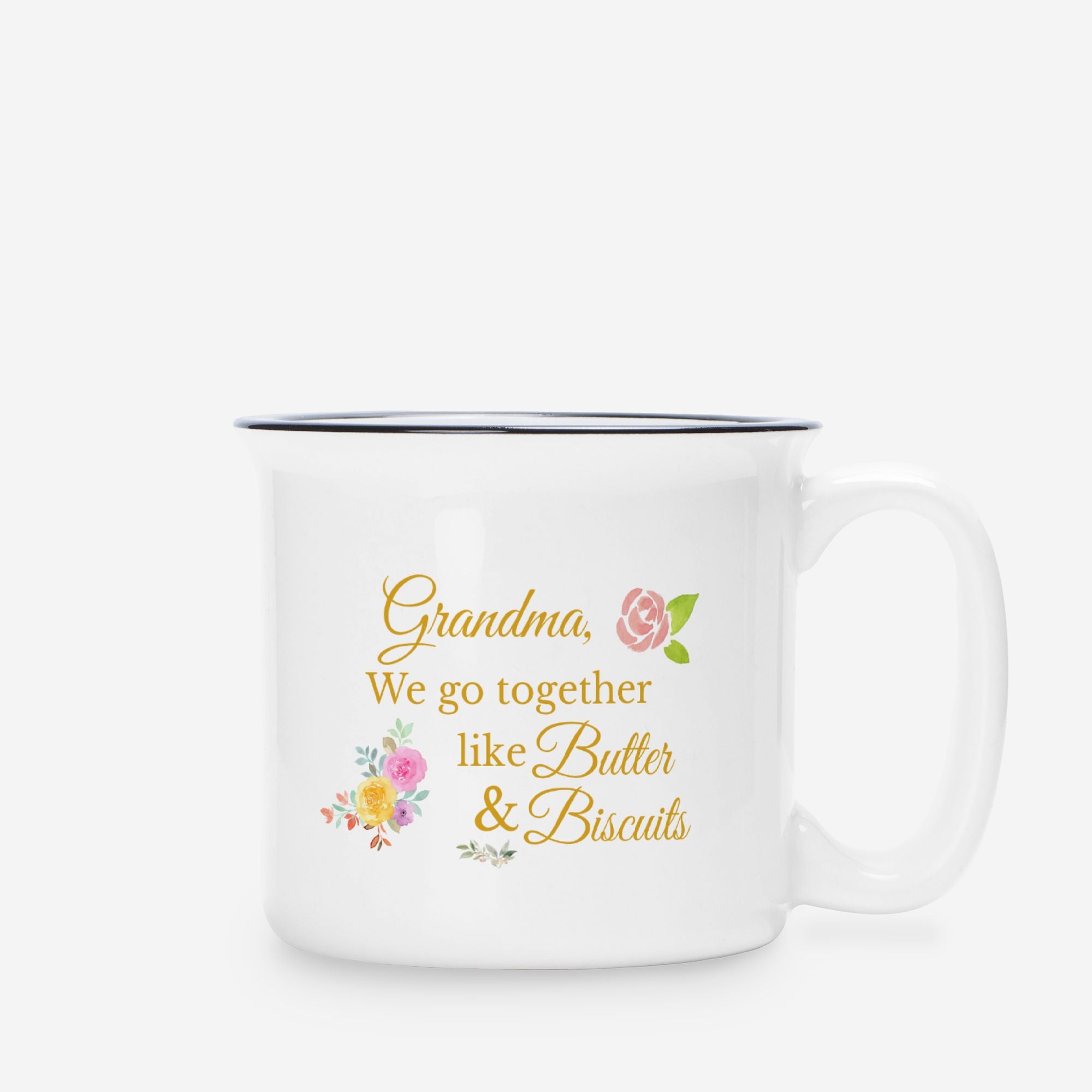 Grandma Mug – “We Go Together Like Butter & Biscuits” Southern-Style Ceramic Mug Gift for Grandma