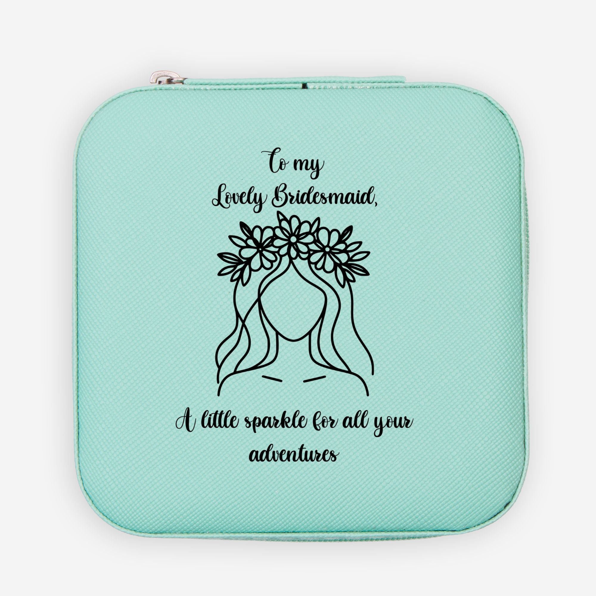 💍 To My Lovely Bridesmaid – Personalized Jewelry Travel Case | Wedding Keepsake & Custom Gift