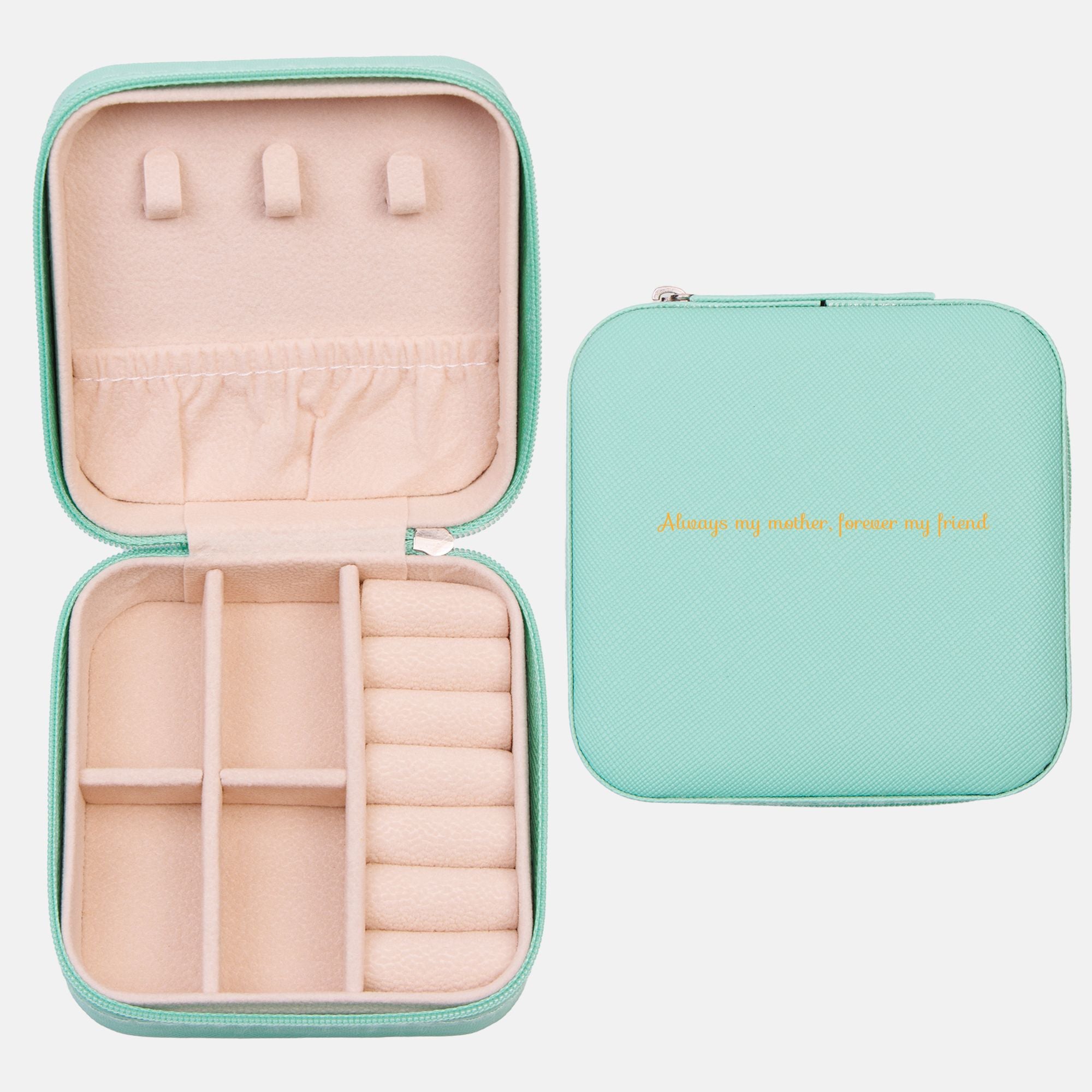 🌸 To My Mother – Jewelry Travel Case | “Always My Mother, Forever My Friend” Keepsake Gift