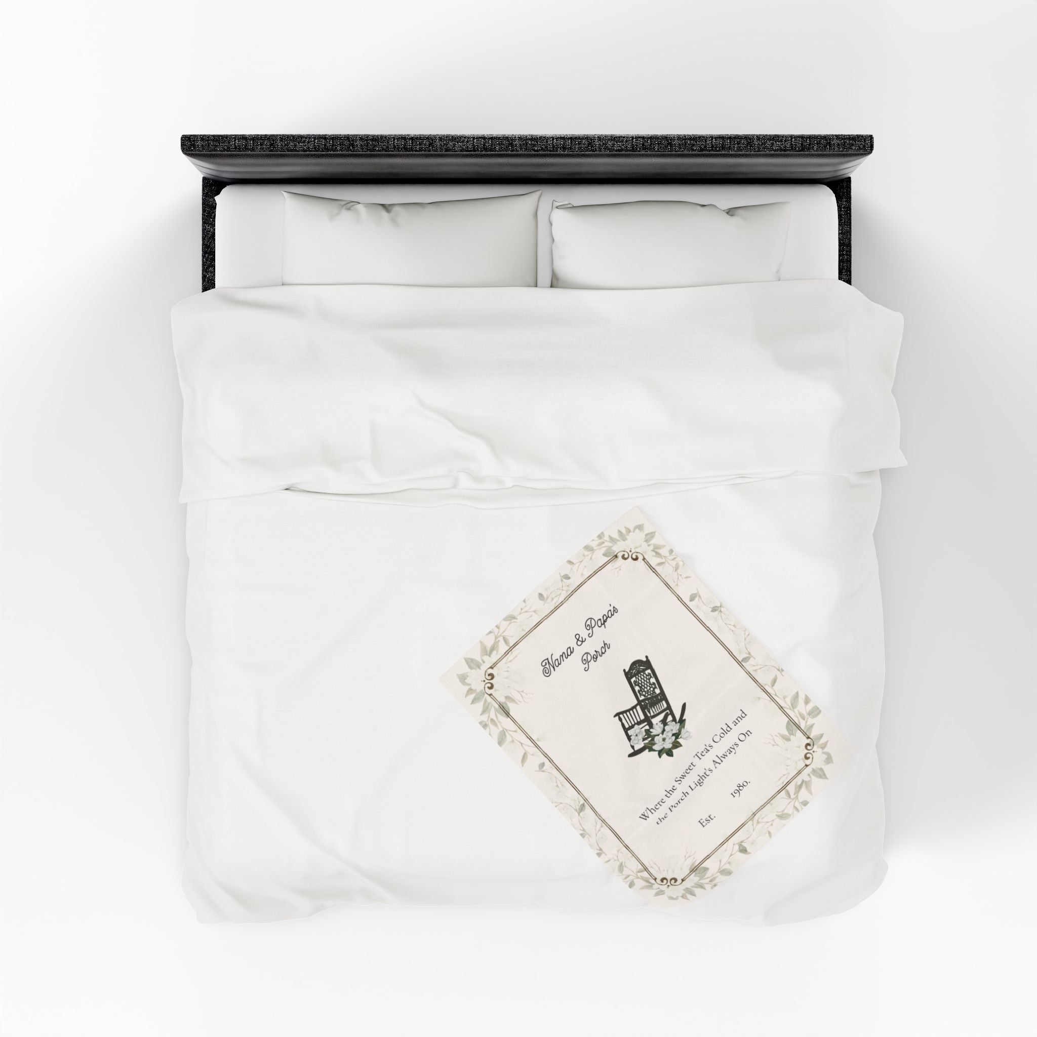 Personalized Rocking Chair Porch Blanket – “Where the Sweet Tea’s Cold” | Cozy Velveteen Throw for Nana, Papa, Grandparents | Southern Gift, 3 Sizes