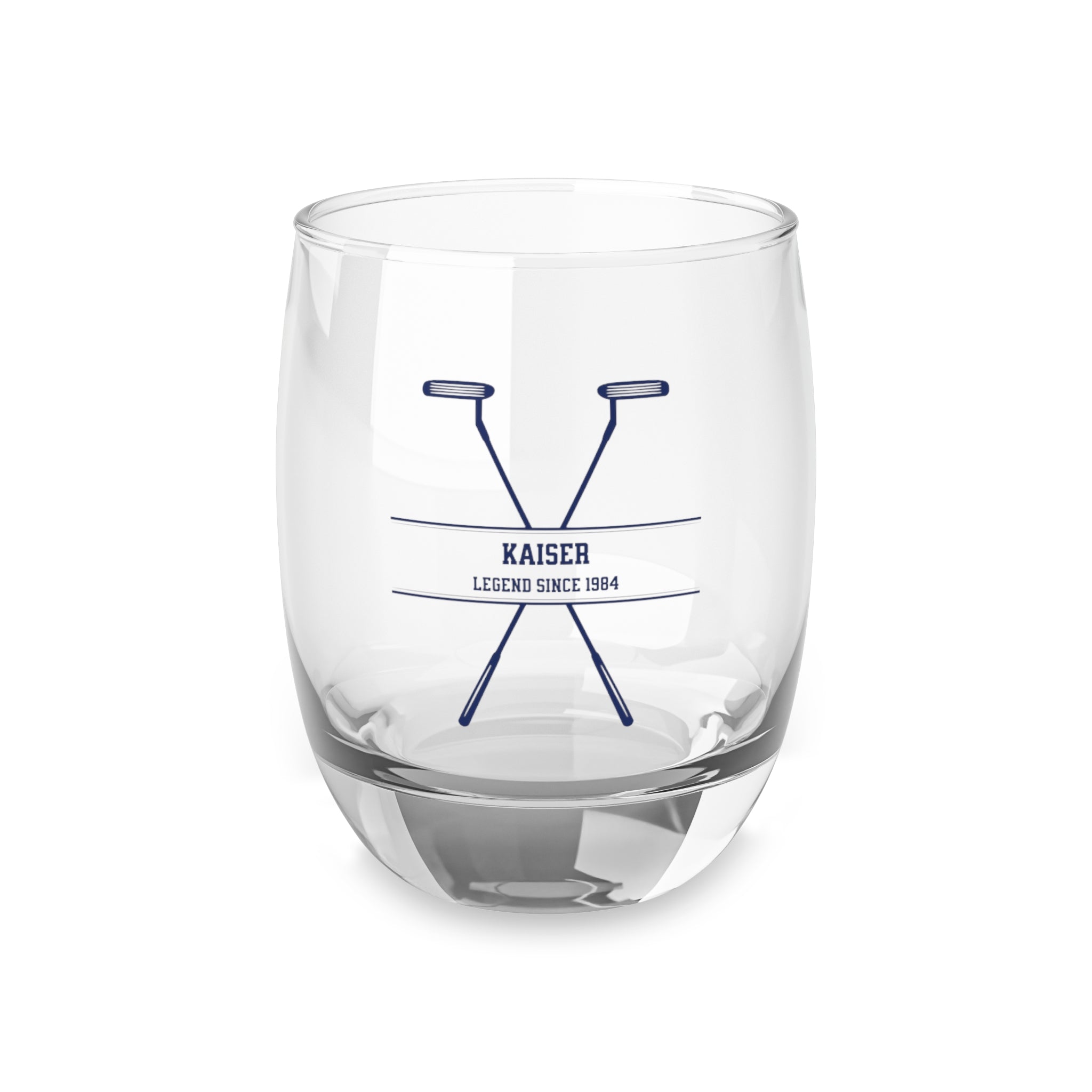 Personalized Whiskey Glass – Golf Monogram with Custom Name & Year – Golf Gift for Dad, Grandpa, or Coach