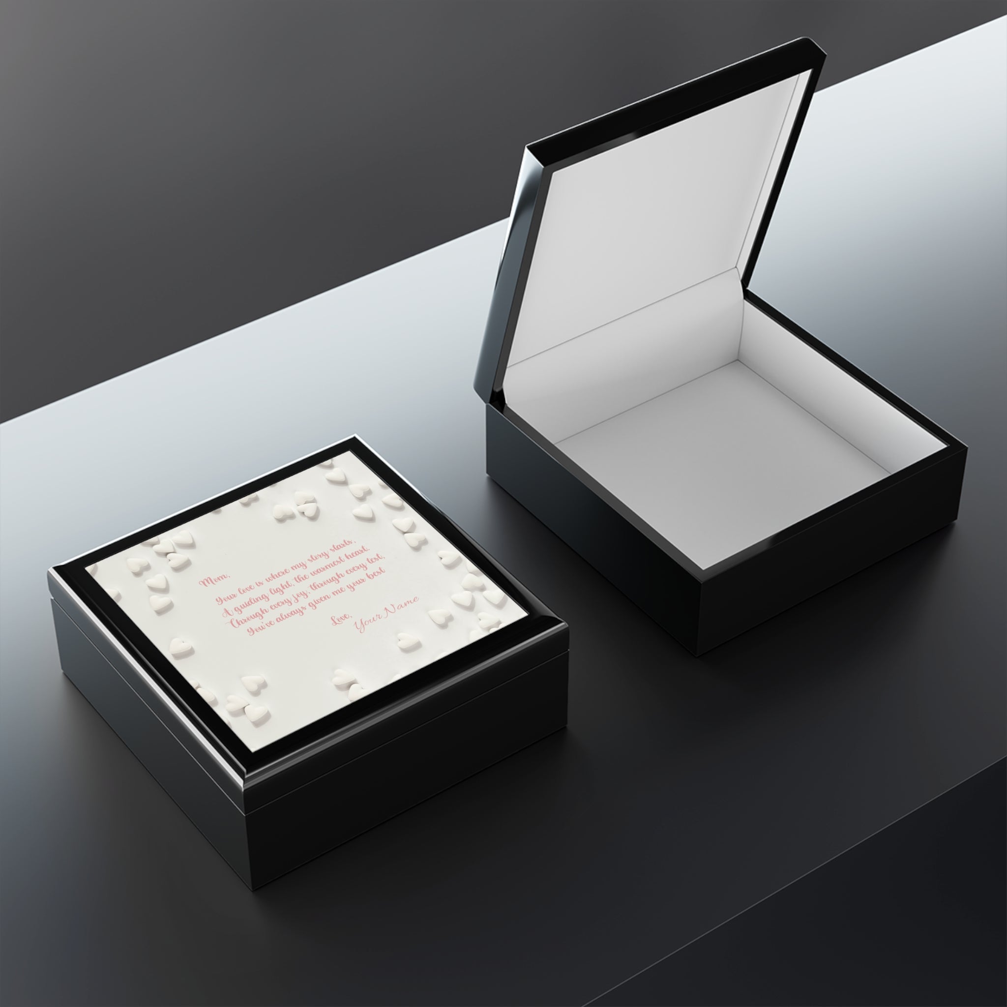 Personalized Signature Touching Poem for Mom Jewelry Box- Heartfelt Gift sure to impress