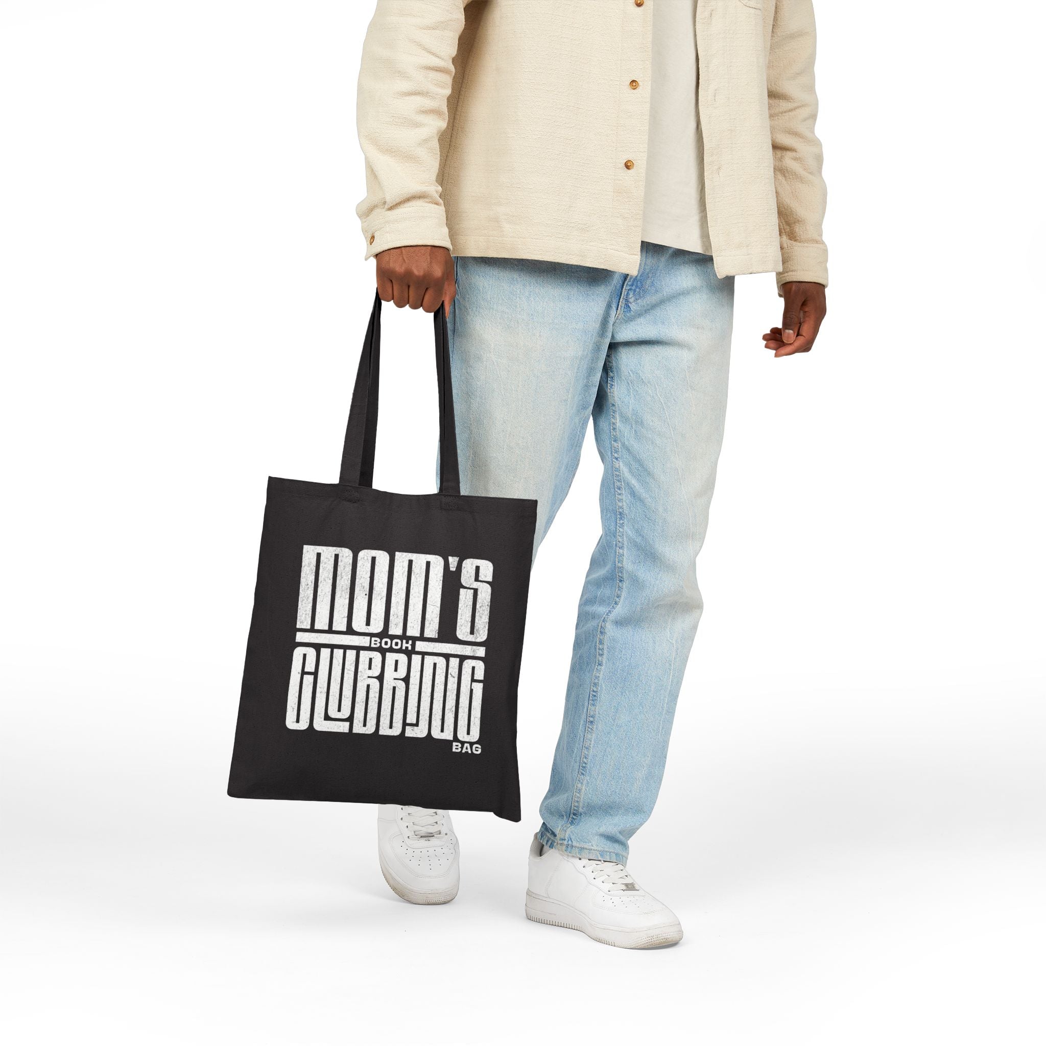 📚 Mom's Book Clubbing Canvas Tote Bag – Stylish & Functional Gift for Book-Loving Moms