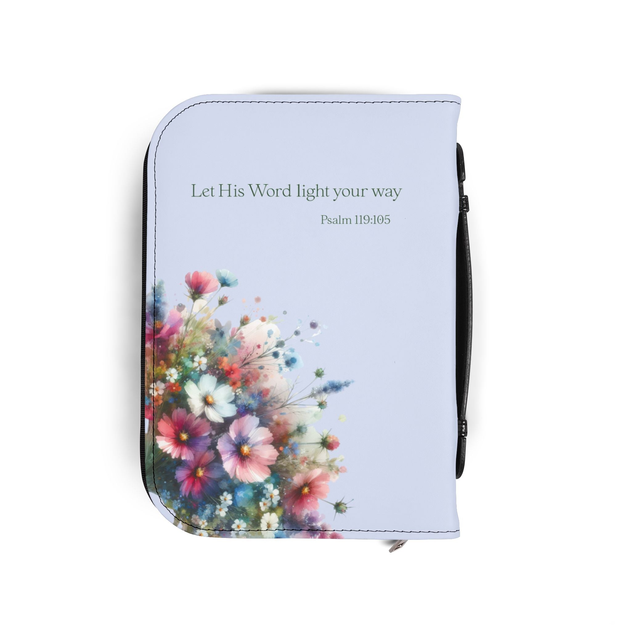 🌸 To My Grandmother Bible Cover – Inspirational Floral Design with Scripture | PU Leather Gift for Christian Women