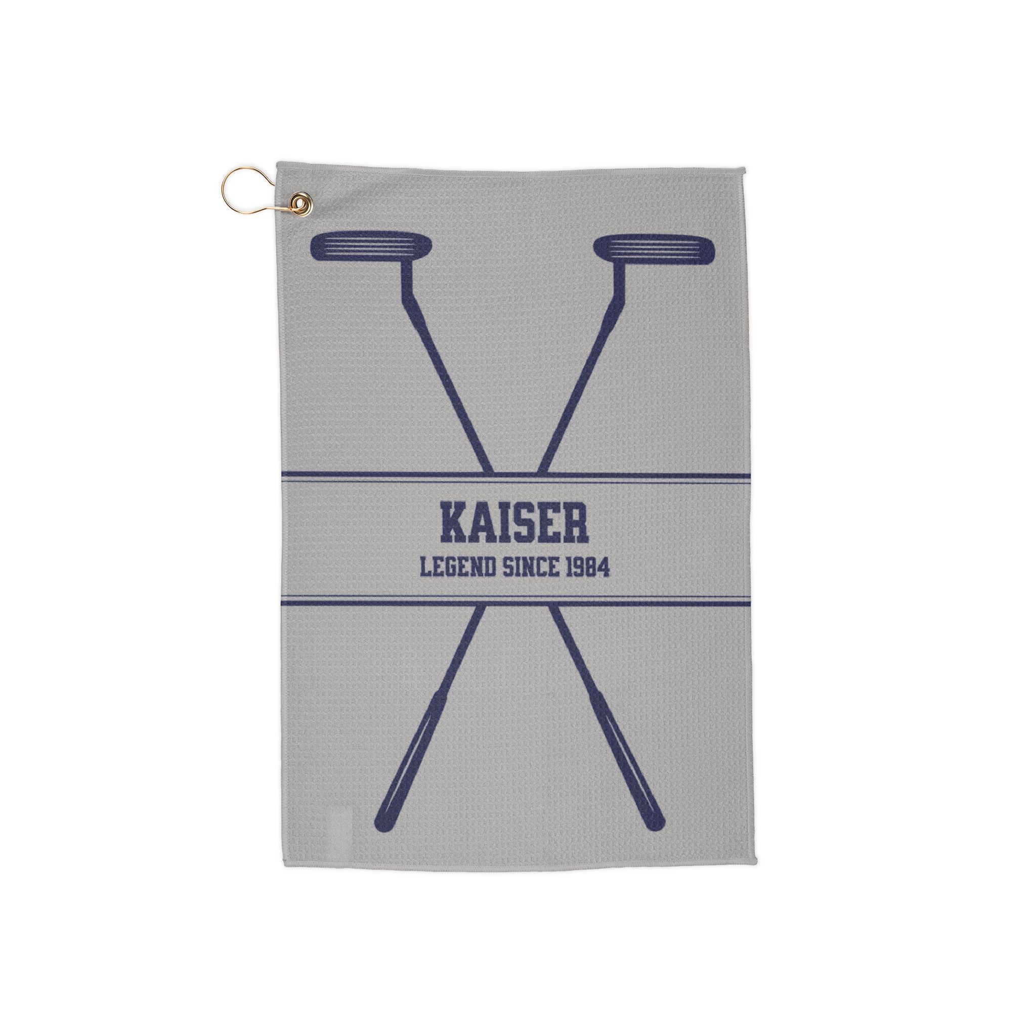 ⛳ Personalized Golf Towel – Monogram Crossed Clubs Design – Custom Gift for Dad, Grandpa, or Coach
