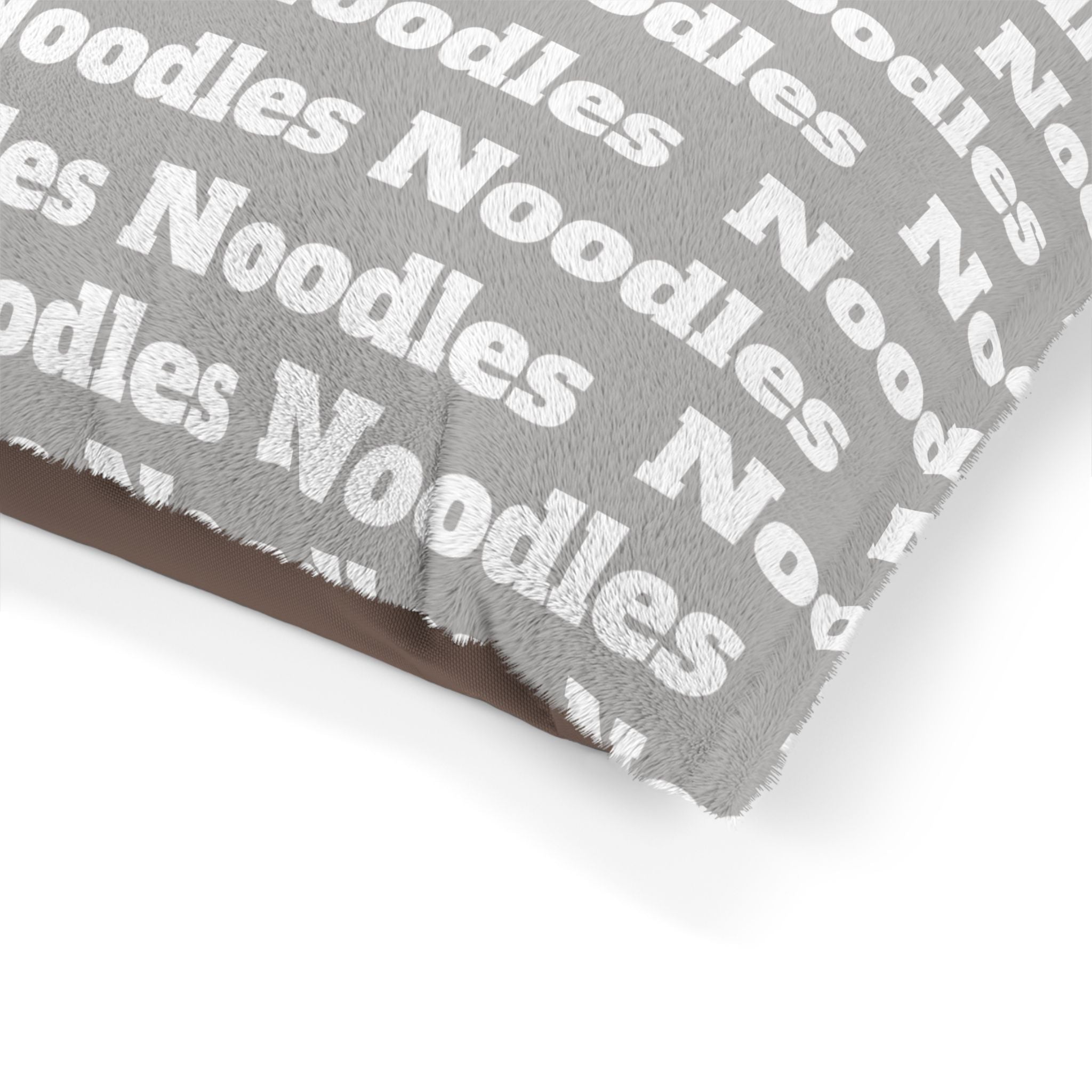 Personalized Pet Name Bed – Light Grey Washable Dog or Cat Pillow with Custom Name