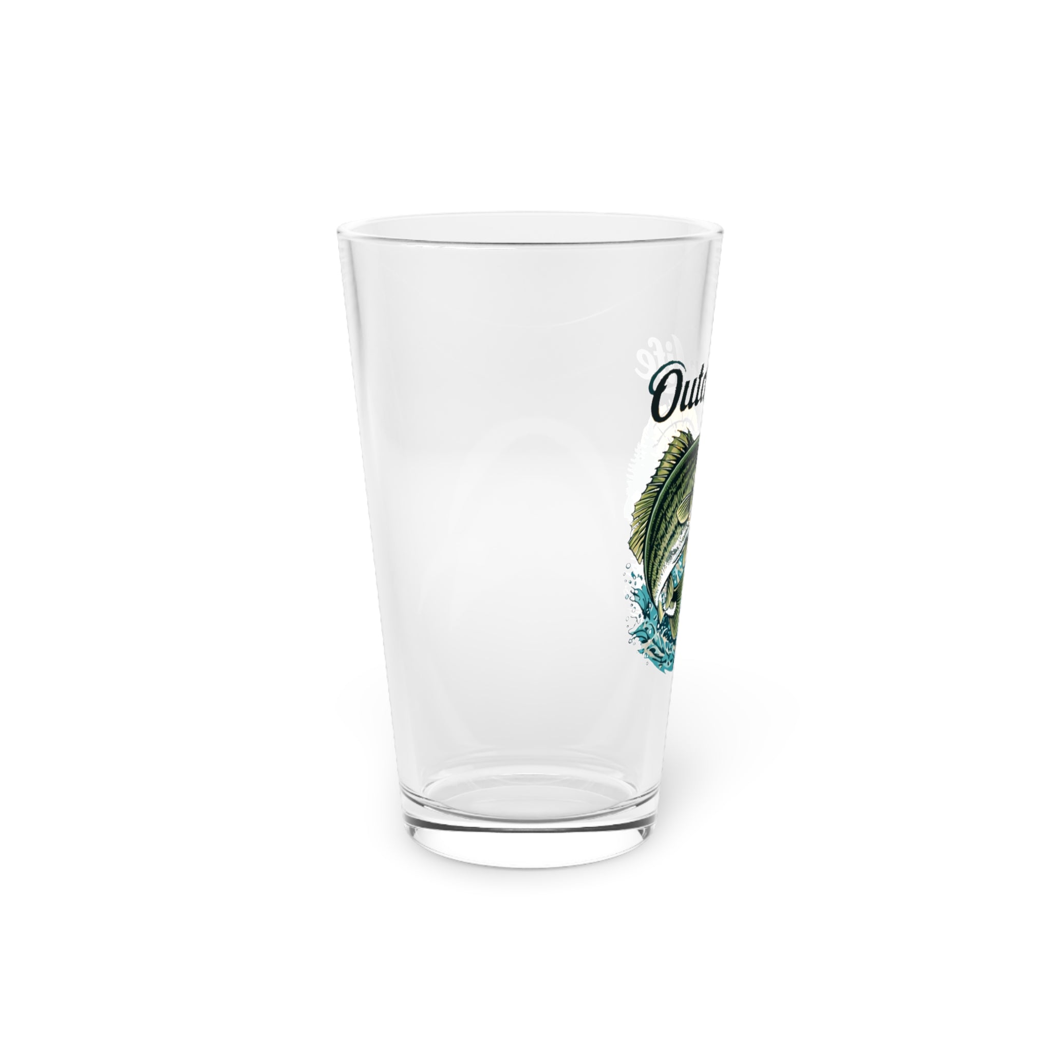 Outdoor Life Fishing Pint Glass - 16oz for Nature Lovers