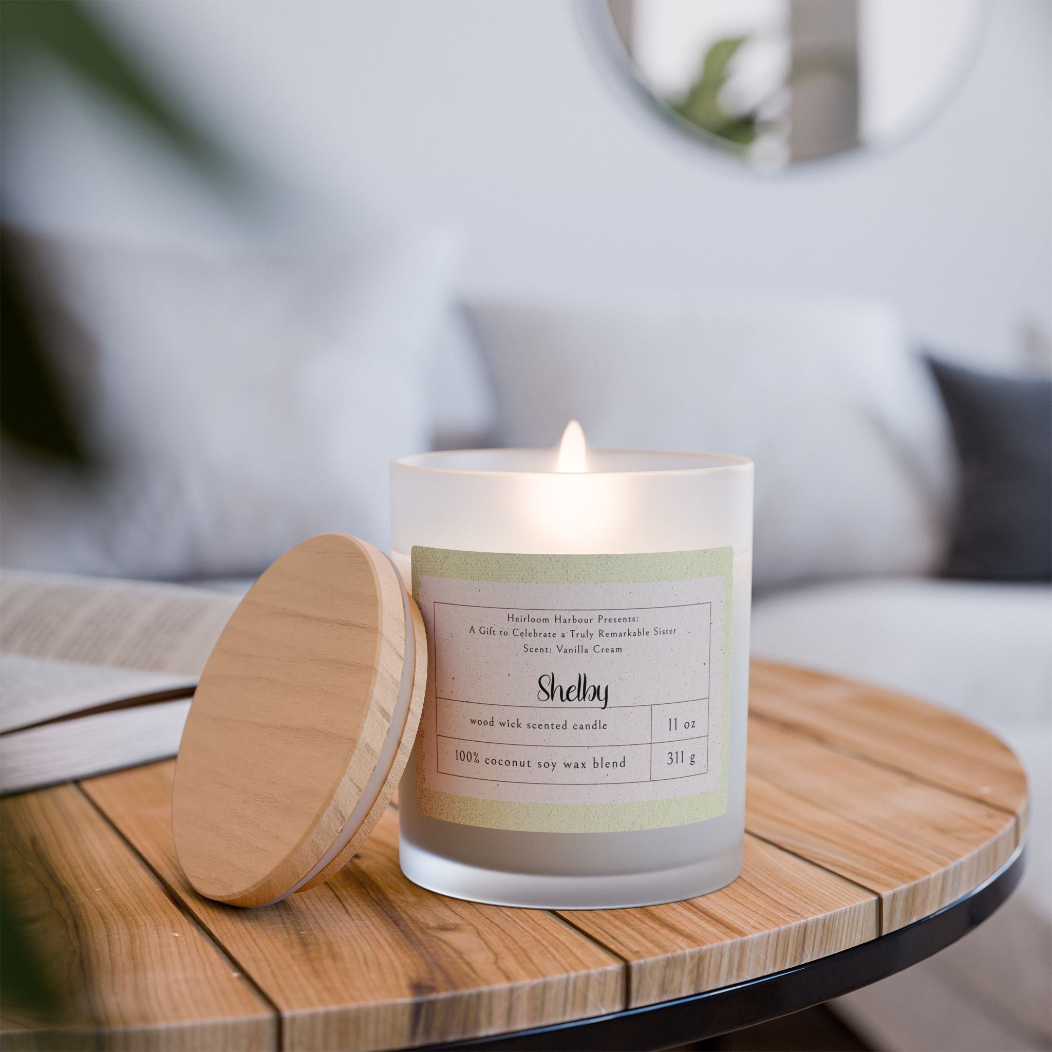 🕯️Personalized Scented Candle with Name Label – Custom Gift for Teacher, Friend, Grandparent, or Loved One | Choose from 9 Cozy Scents