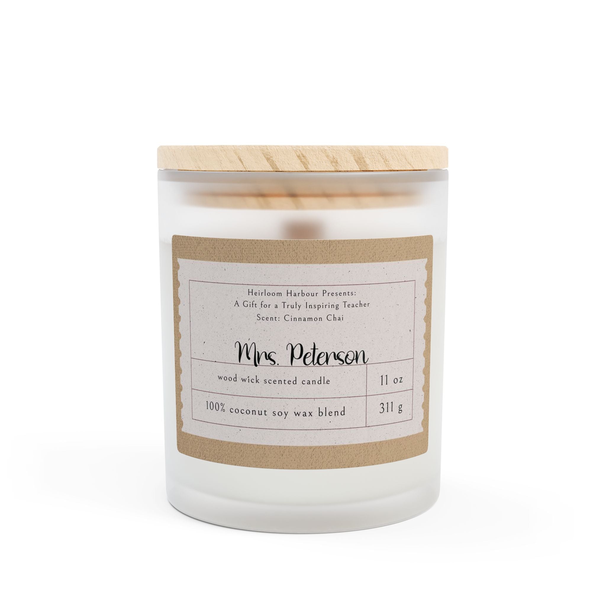 🕯️Personalized Scented Candle with Name Label – Custom Gift for Teacher, Friend, Grandparent, or Loved One | Choose from 9 Cozy Scents