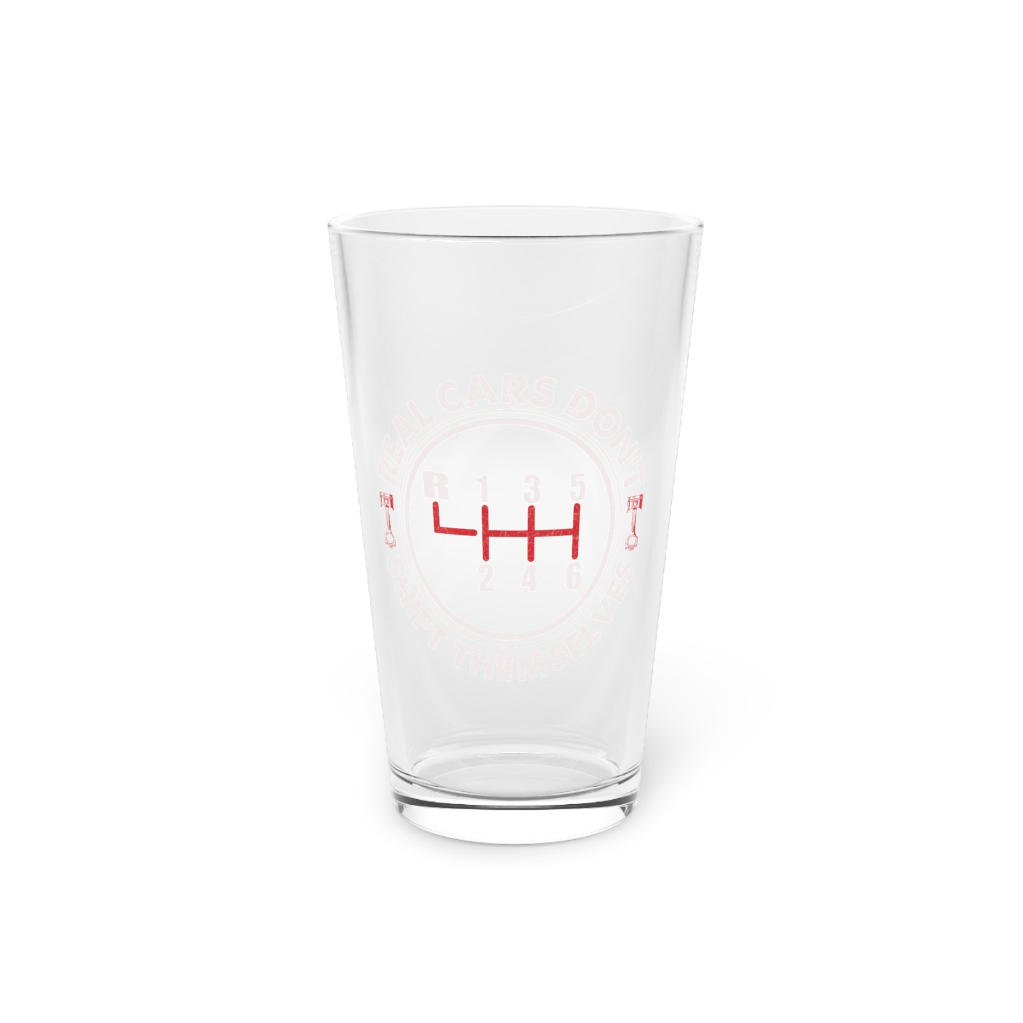Gear Shift Pint Glass - 16oz - Perfect for Car Enthusiasts and Celebrations