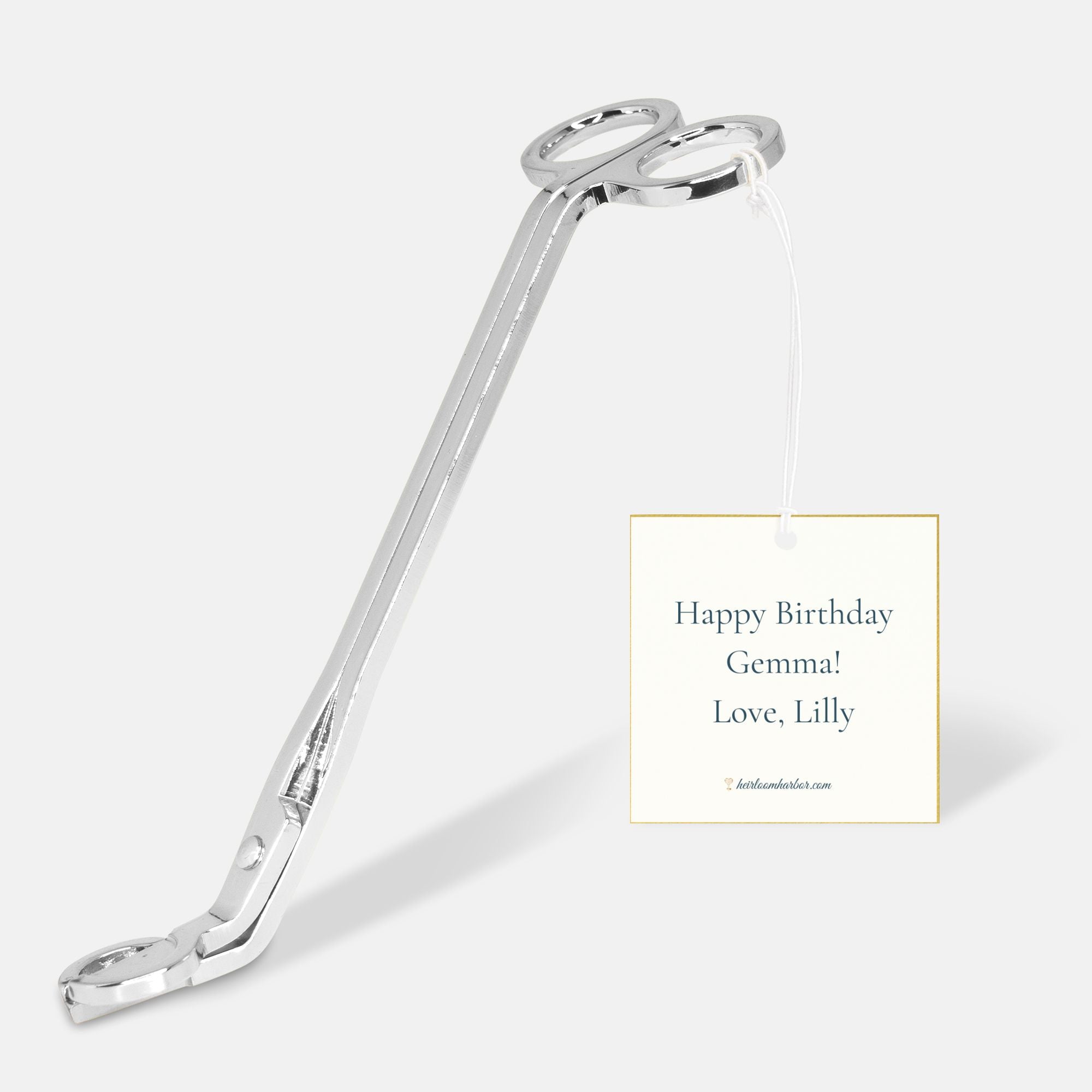 Custom Wick Trimmer with Personalized Gift Tag – Gold, Silver, or Black | Candle Care Tool
