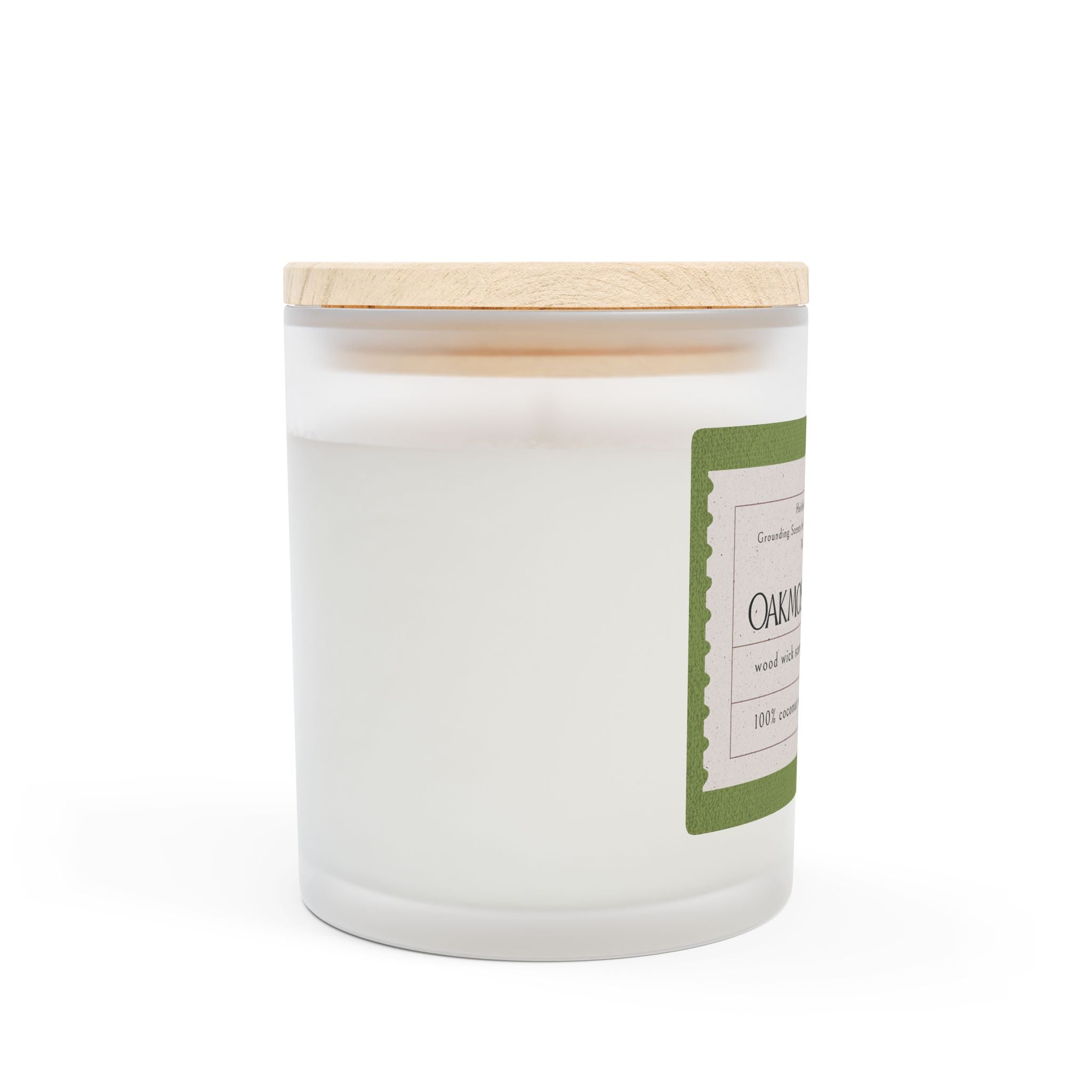 🌿Oakmoss & Amber Wood Wick Candle – Earthy Soy Wax Gift for Him or Her | 11oz