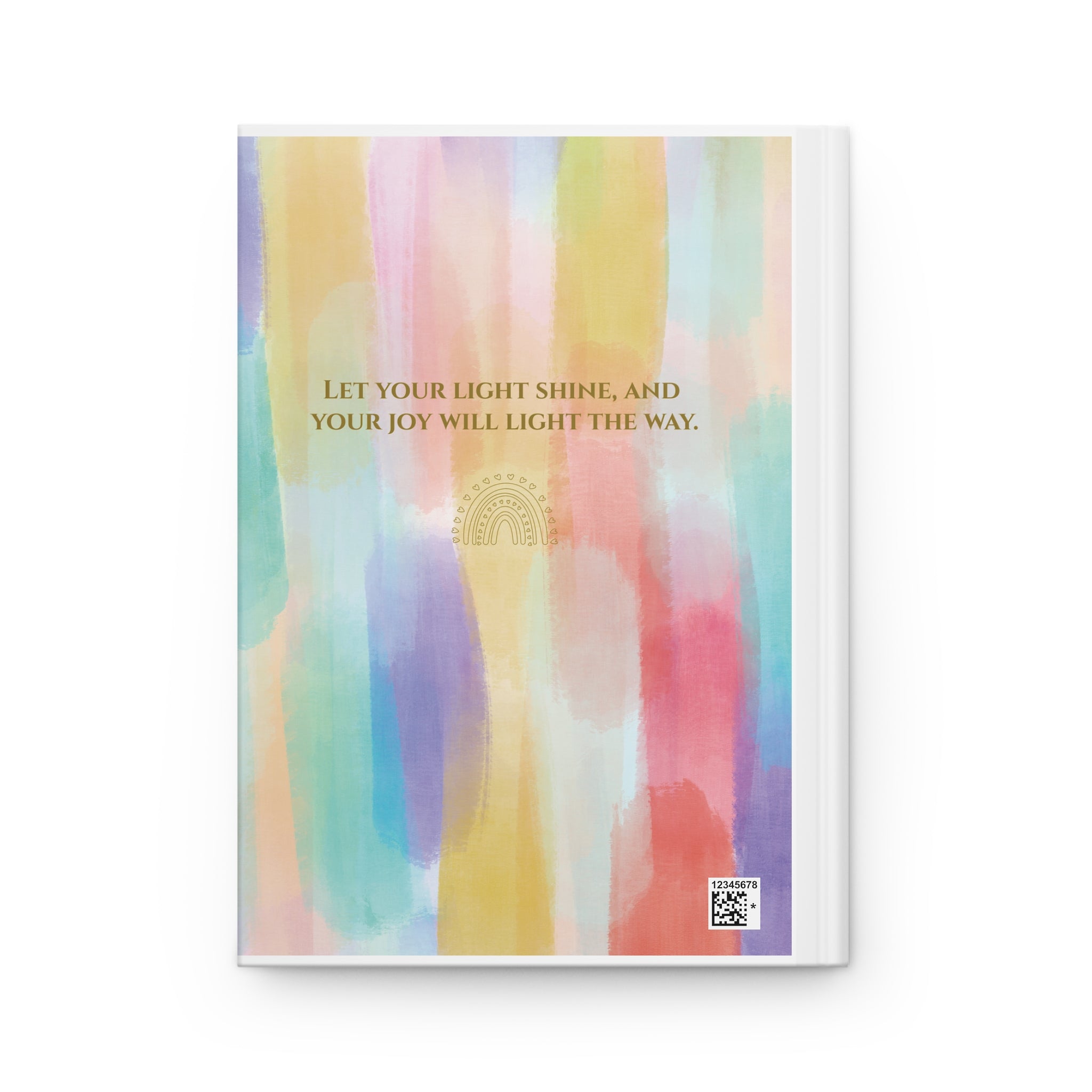 Personalized Mindfulness Journal – “Radiate Positivity” Rainbow Hardcover Gratitude & Reflection Notebook