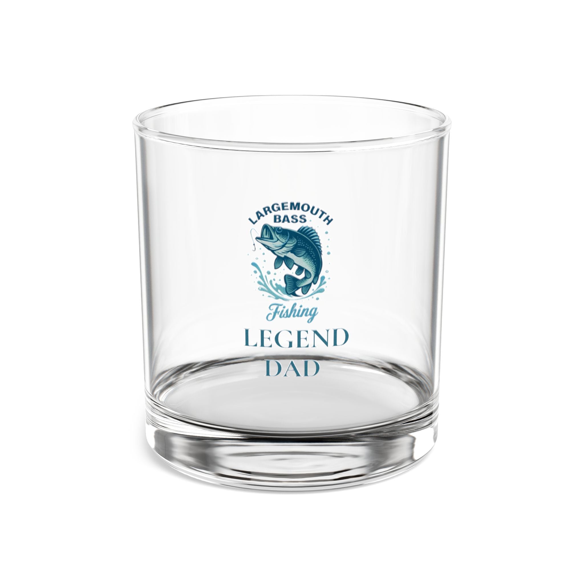 🐟 Personalized  Largemouth Bass Whiskey Glass – “Fishing Legend” Personalized Gift for Dad, Grandpa, or the Family Fisherman
