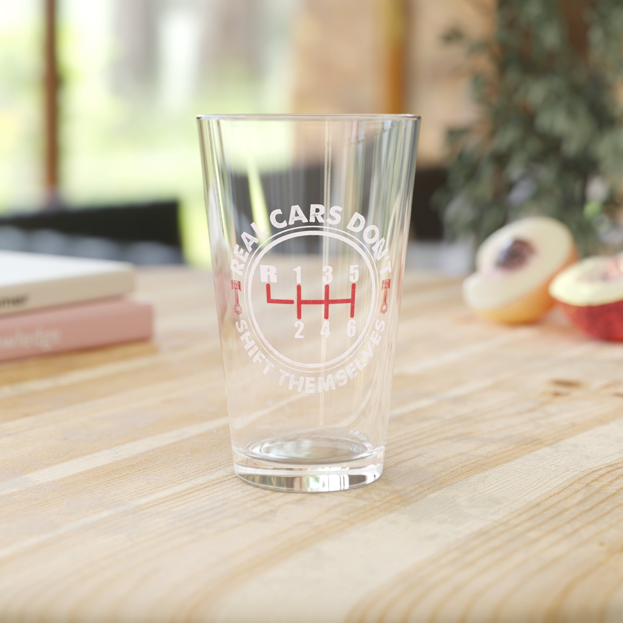 Gear Shift Pint Glass - 16oz - Perfect for Car Enthusiasts and Celebrations