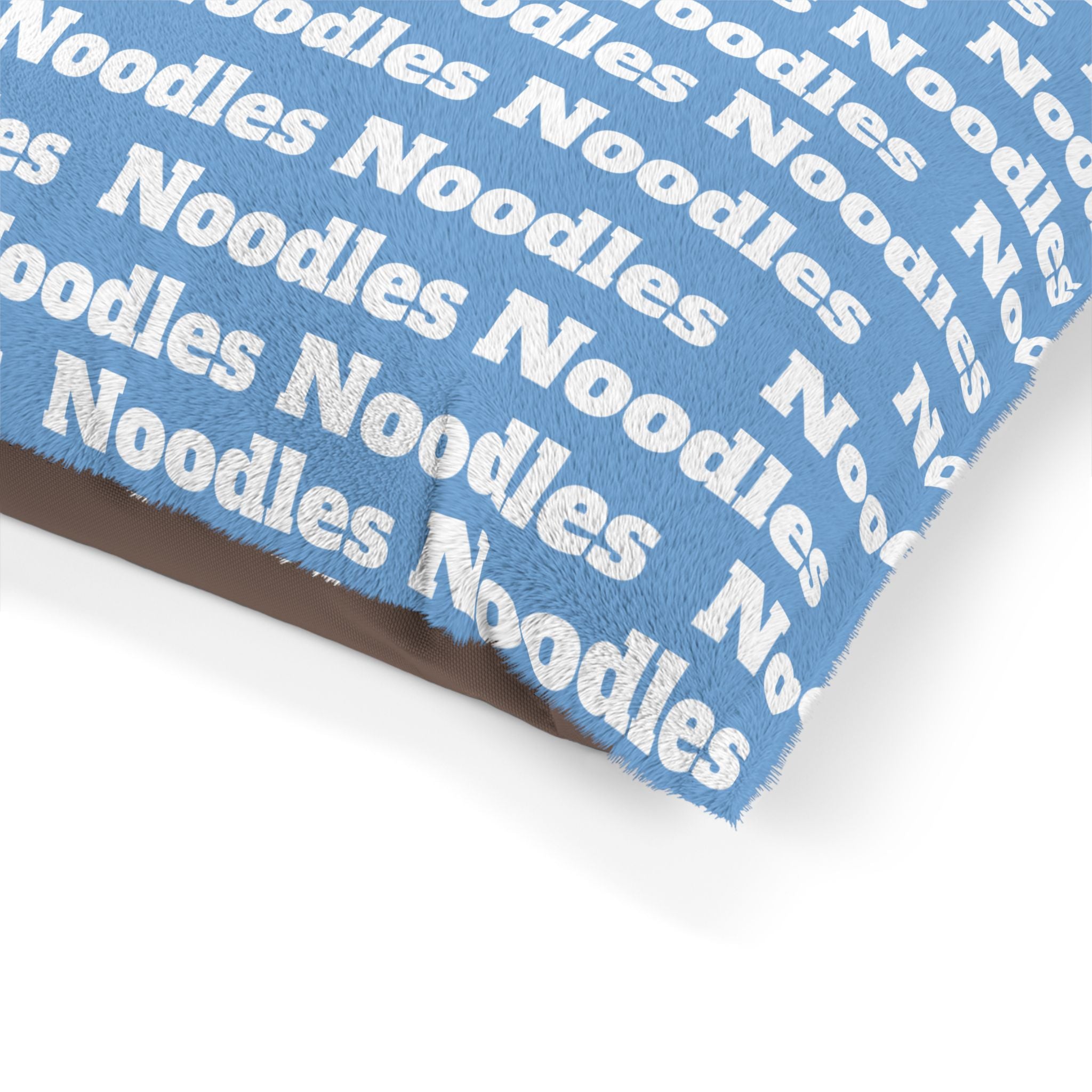 Personalized Pet Name Bed – Light Blue Washable Dog or Cat Pillow with Custom Name