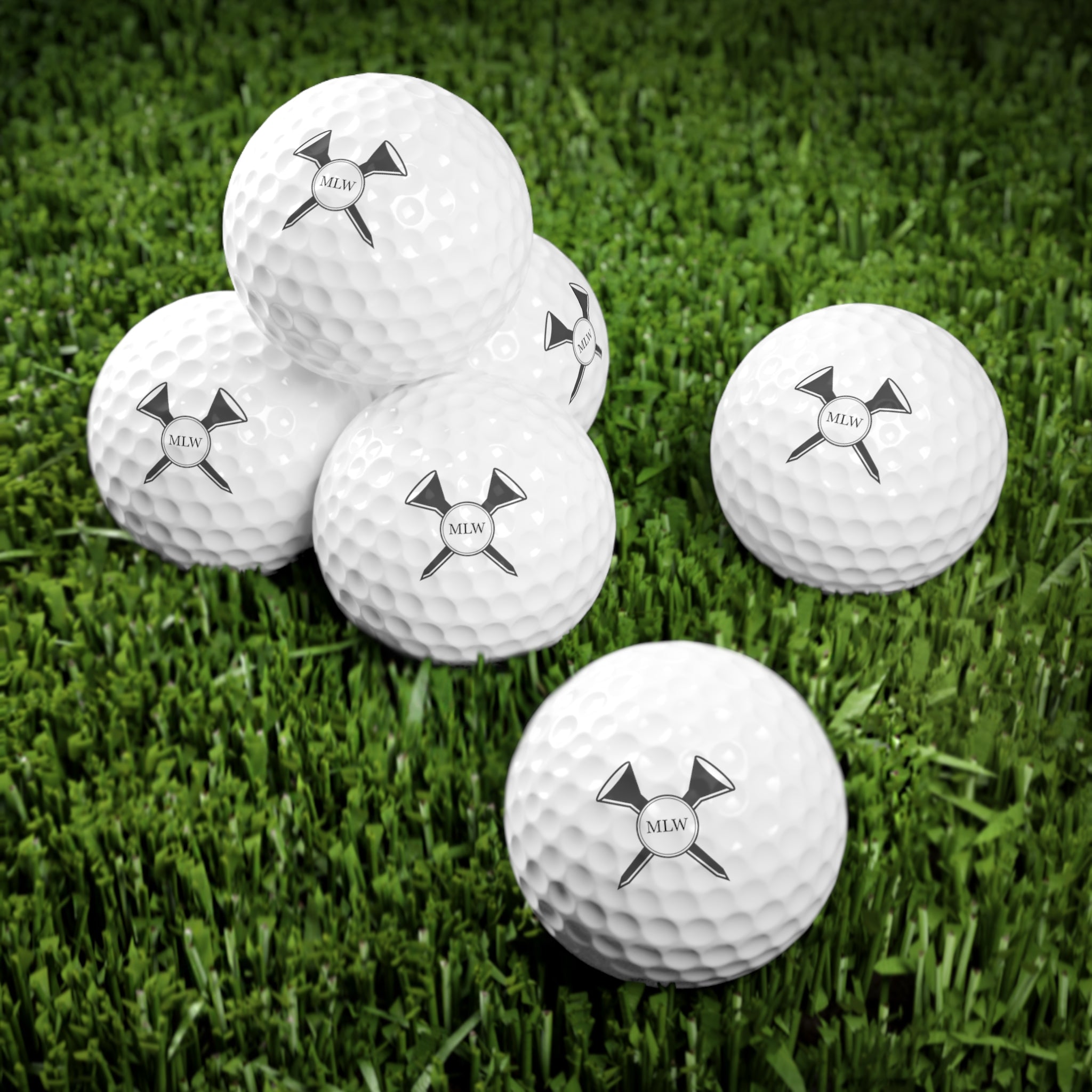 🏌️‍♂️ Personalized Golf Ball Set – Custom Monogram or “DAD” Design (6-Pack)