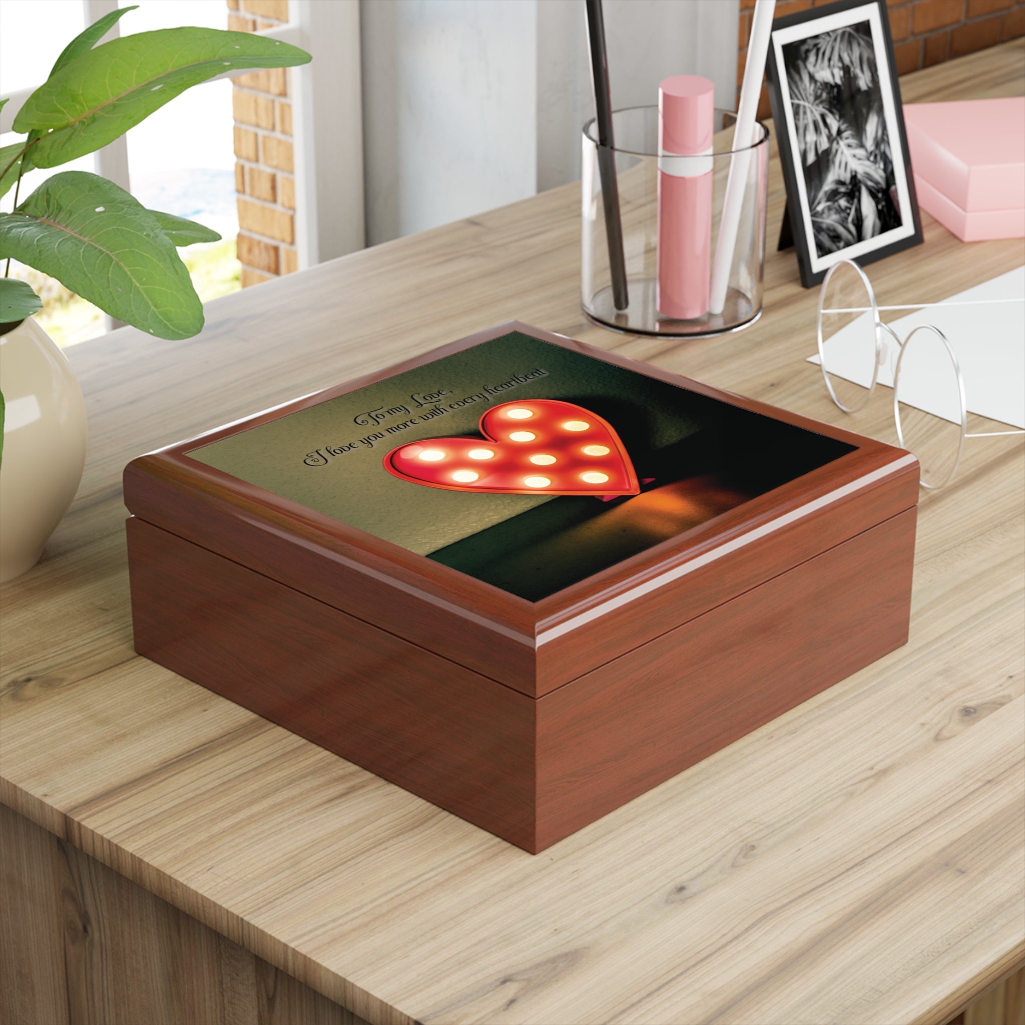Everlasting Love Jewelry Box for Wife, Husband or Partner - Inspirational Gift for Special Occasions