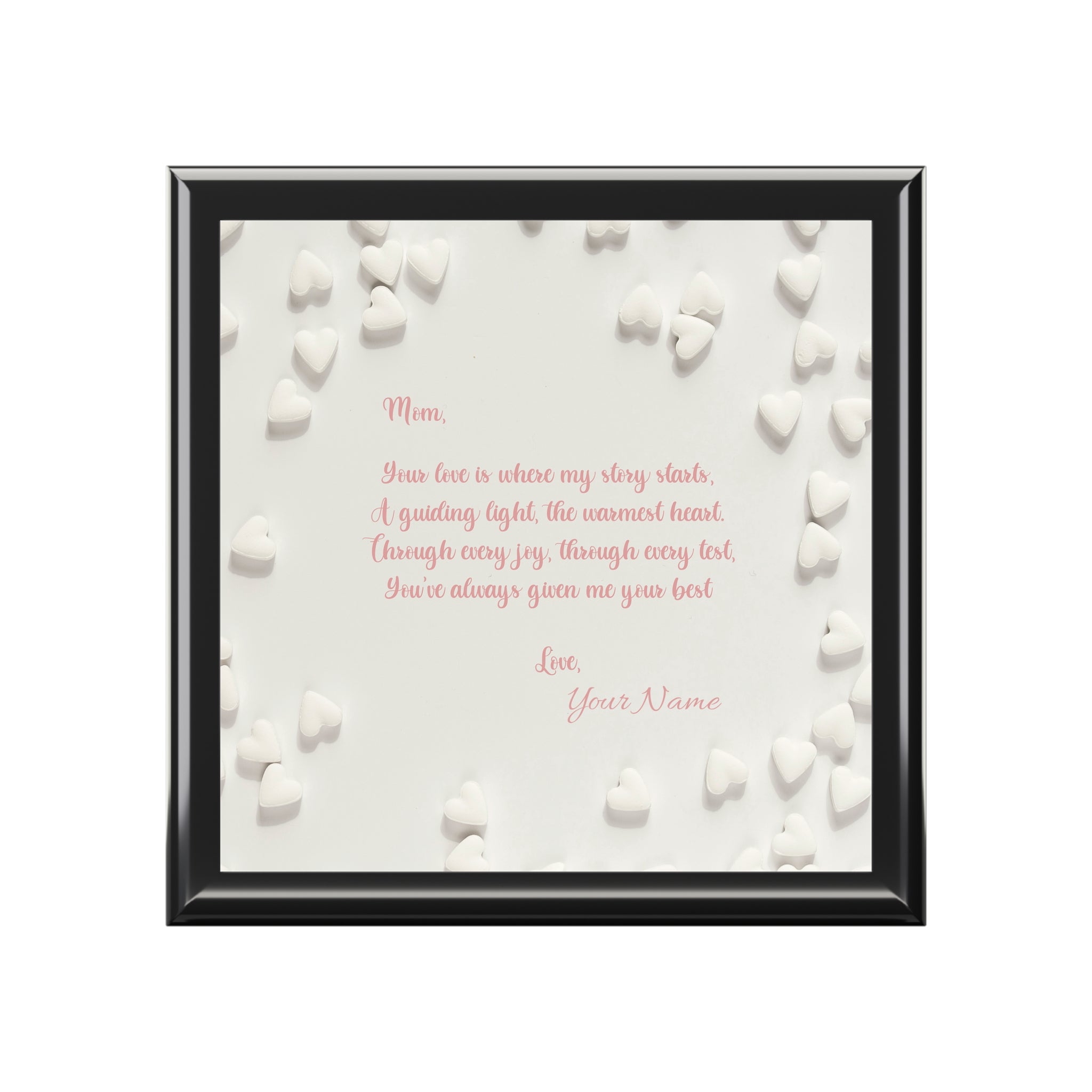 Personalized Signature Touching Poem for Mom Jewelry Box- Heartfelt Gift sure to impress
