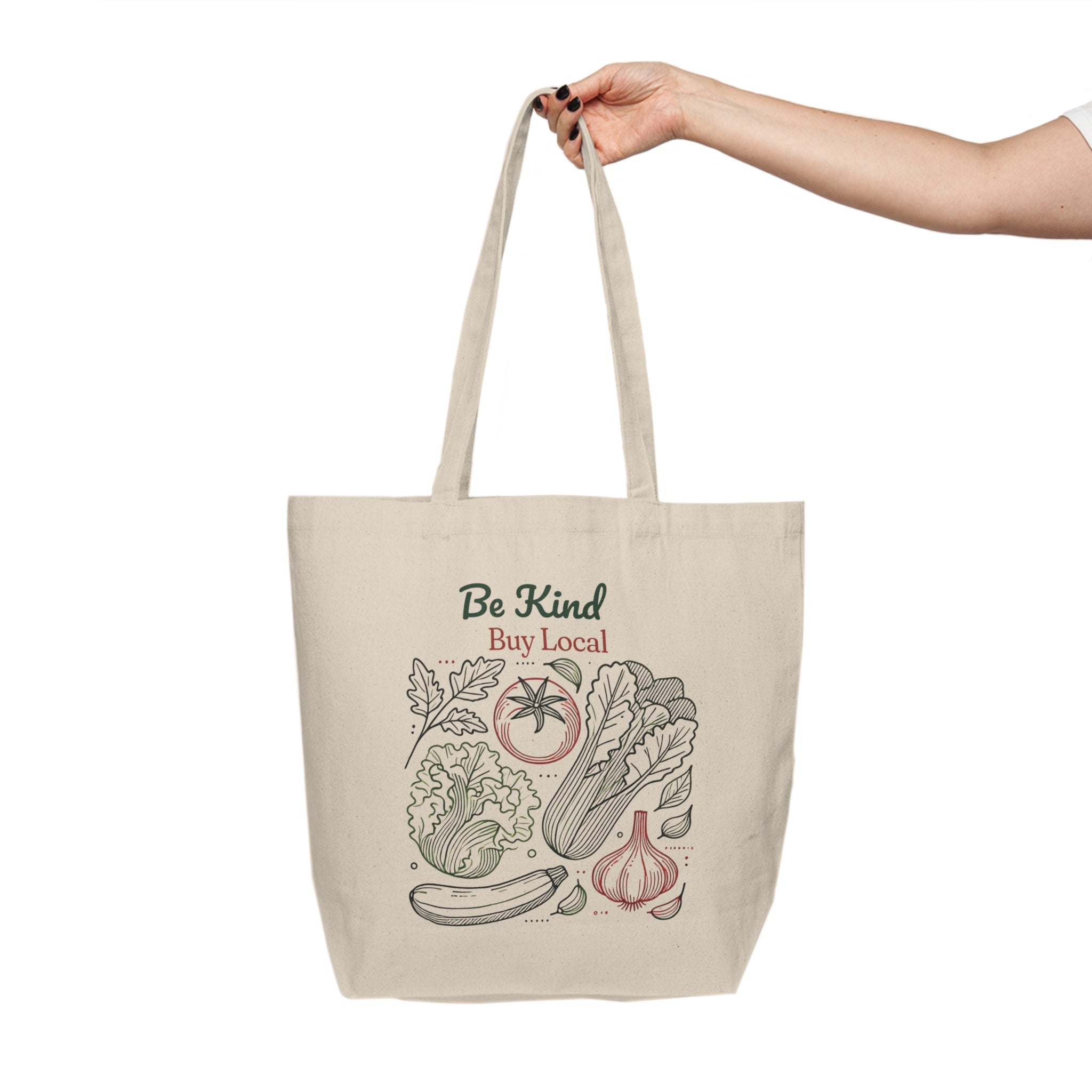 🛍️ Fresh Vegetables Large Canvas Tote Bag – “I Remembered My Bag Today” | Eco-Friendly Market & Errand Bag