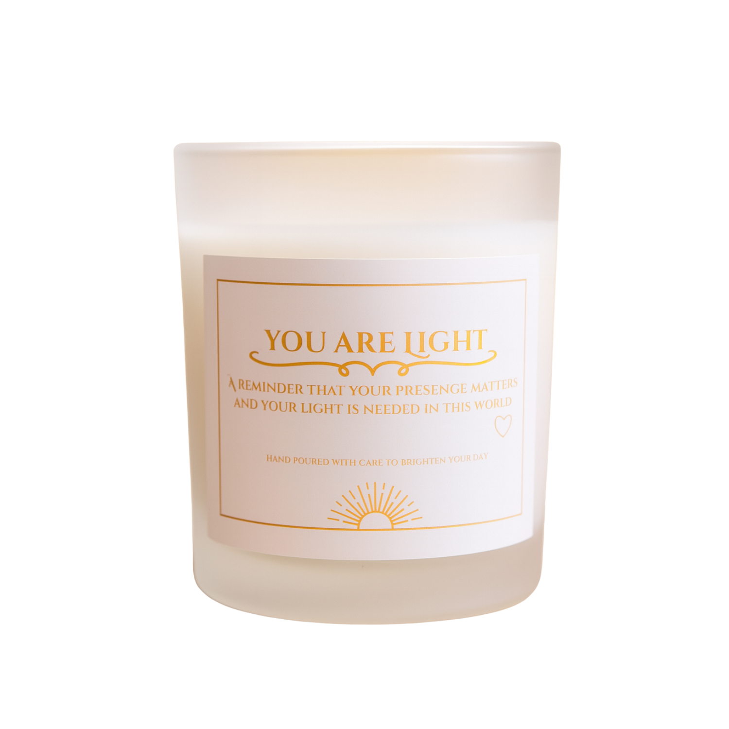 “You Are Light” Empowerment Candle – Scented Soy Glass Candle for Self-Love, Mindfulness, and Gift Giving