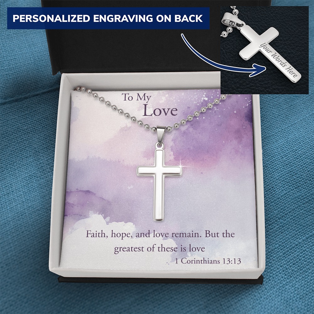 Custom Engraved Cross for Someone You Love