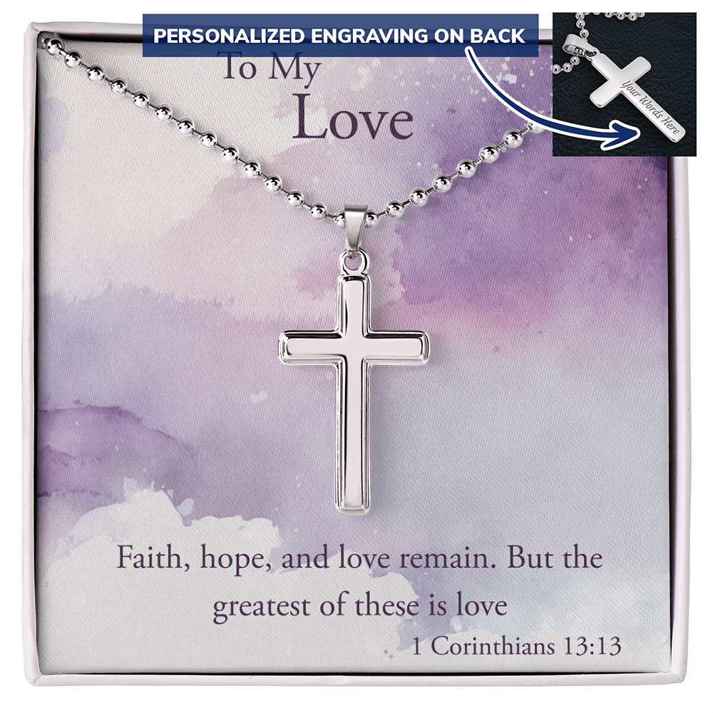 Custom Engraved Cross for Someone You Love