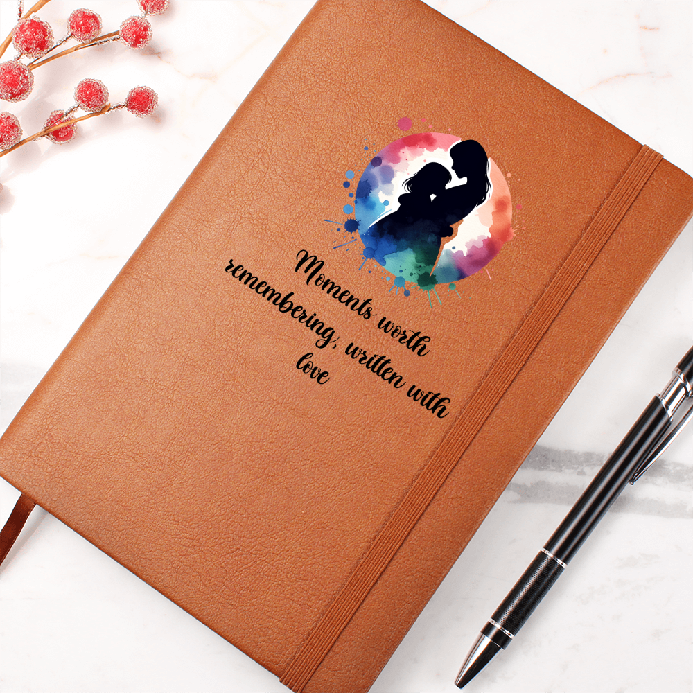 💖 Mother's Journal – Vegan Leather Notebook | “Moments Worth Remembering, Written with Love”