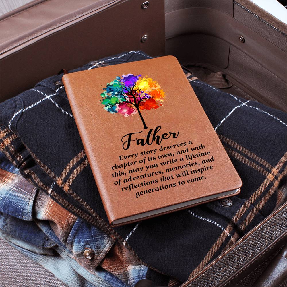 🌳 Father’s Legacy Journal – Tree of Life Leather Notebook for Reflection & Memories