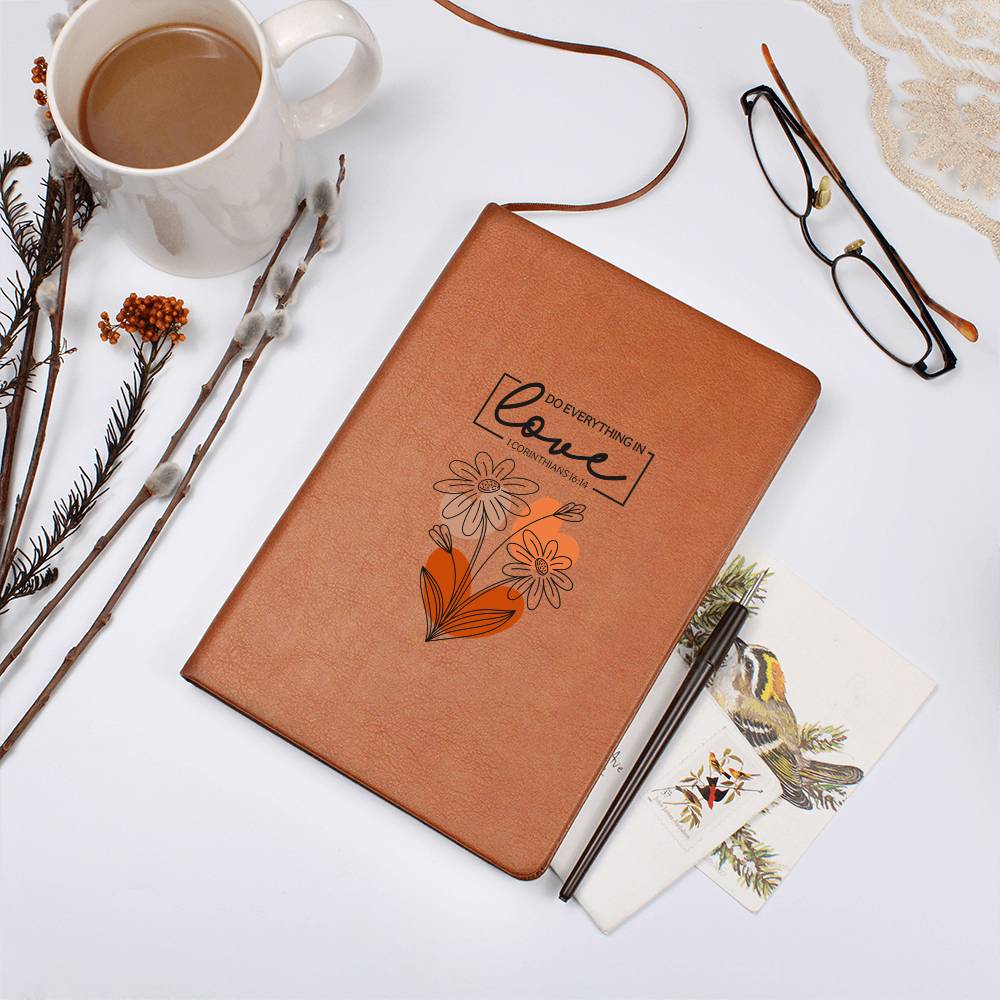 🌸 Floral Scripture Journal – “Do Everything in Love” (1 Corinthians 16:14)