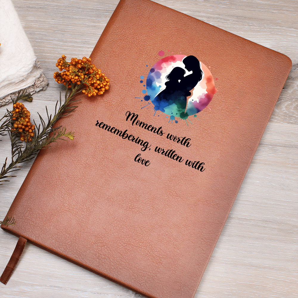 💖 Mother's Journal – Vegan Leather Notebook | “Moments Worth Remembering, Written with Love”