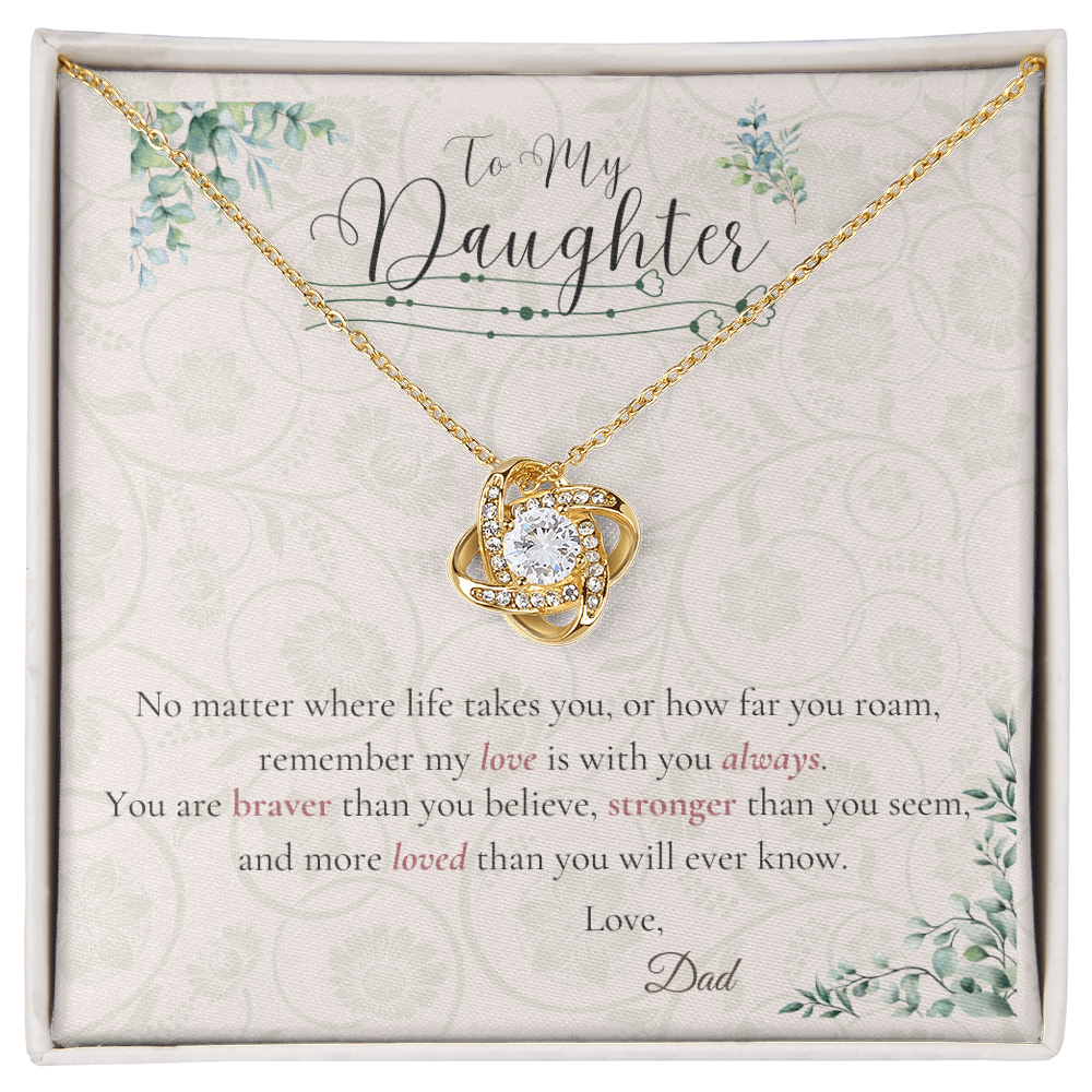 From Dad to Daughter – Back to School Gift Necklace with Message