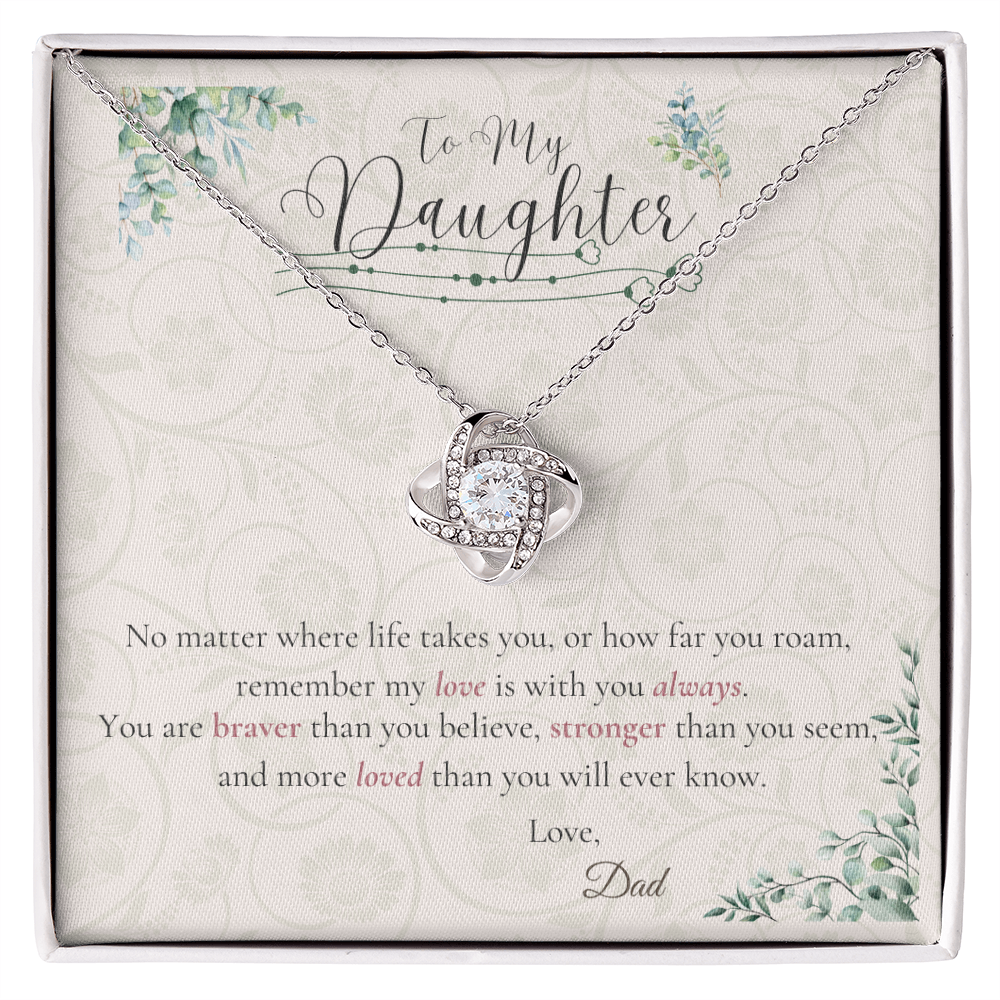 From Dad to Daughter – Back to School Gift Necklace with Message