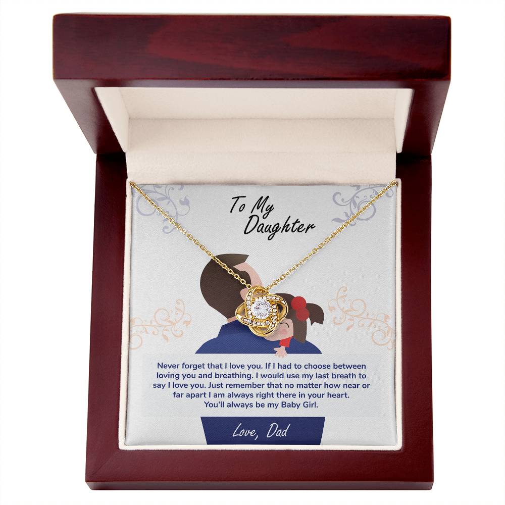 To My Daughter – Love Knot Necklace | From Dad
