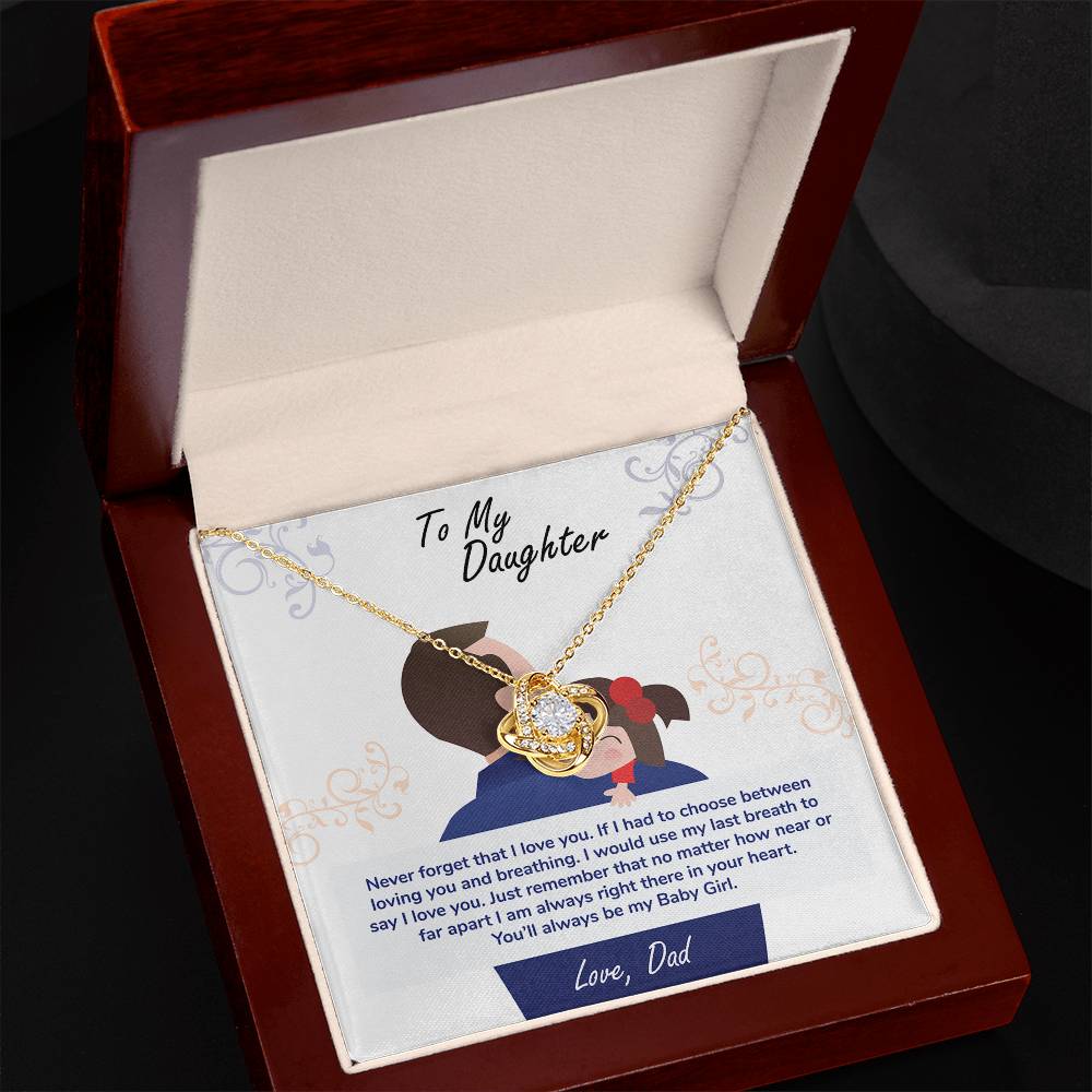 To My Daughter – Love Knot Necklace | From Dad